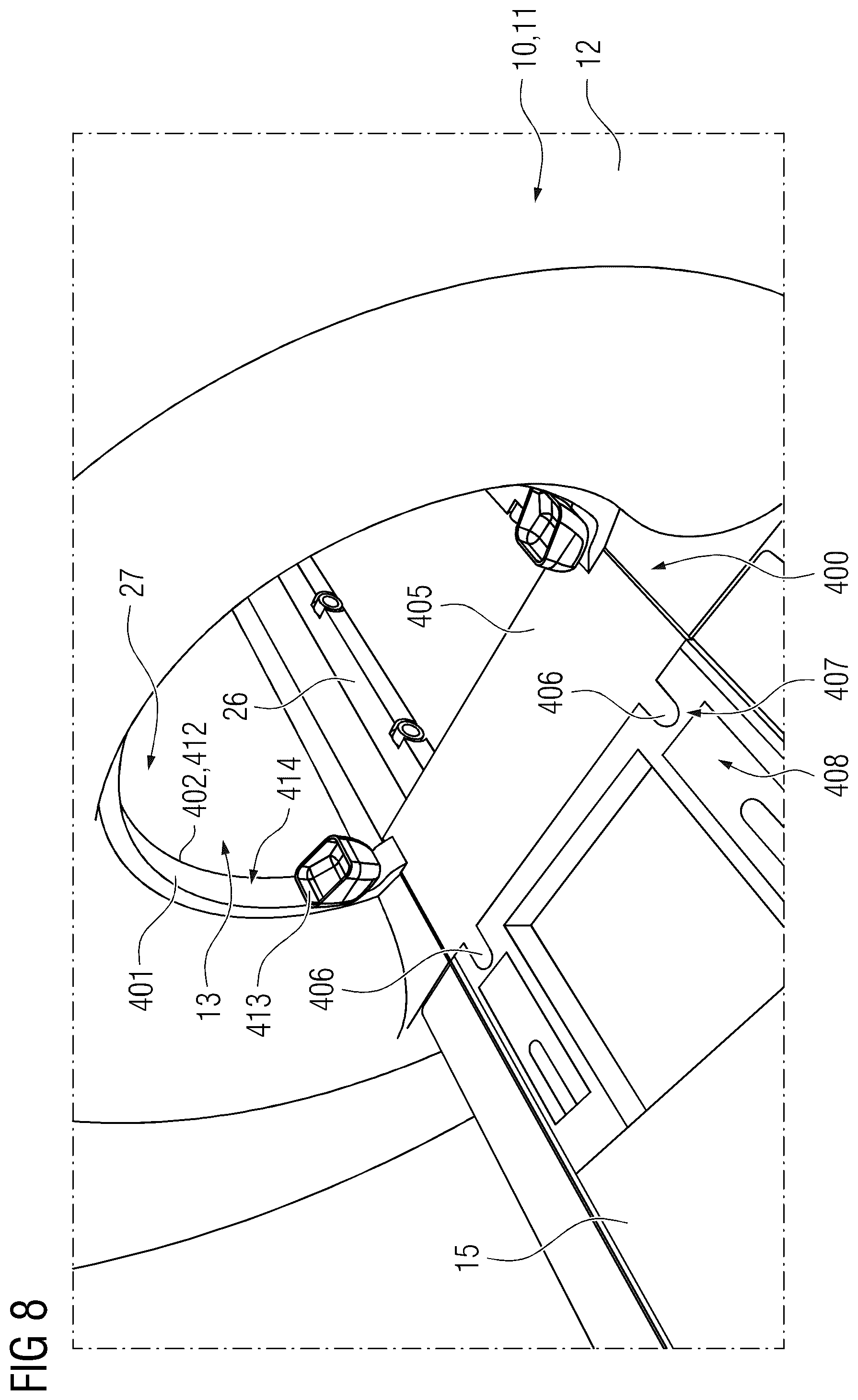 Patent US12318818 Figure 8 – Cleaning unit and a medical imaging apparatus with a cleaning unit