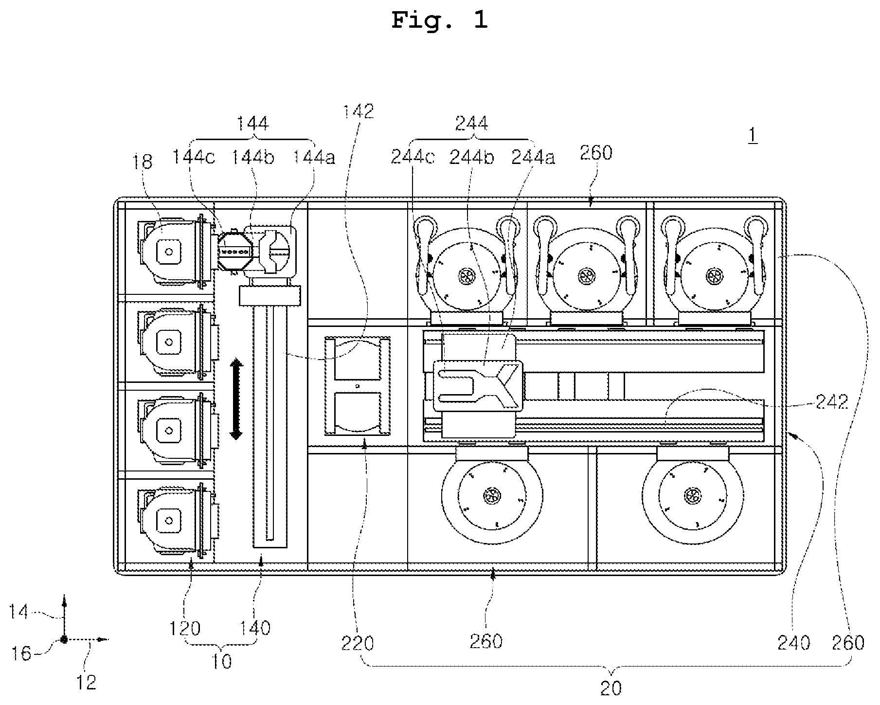 Patent US12318819 Figure 1 – Exhaust assembly, and liquid processing apparatus and substrate processing equipment including the same