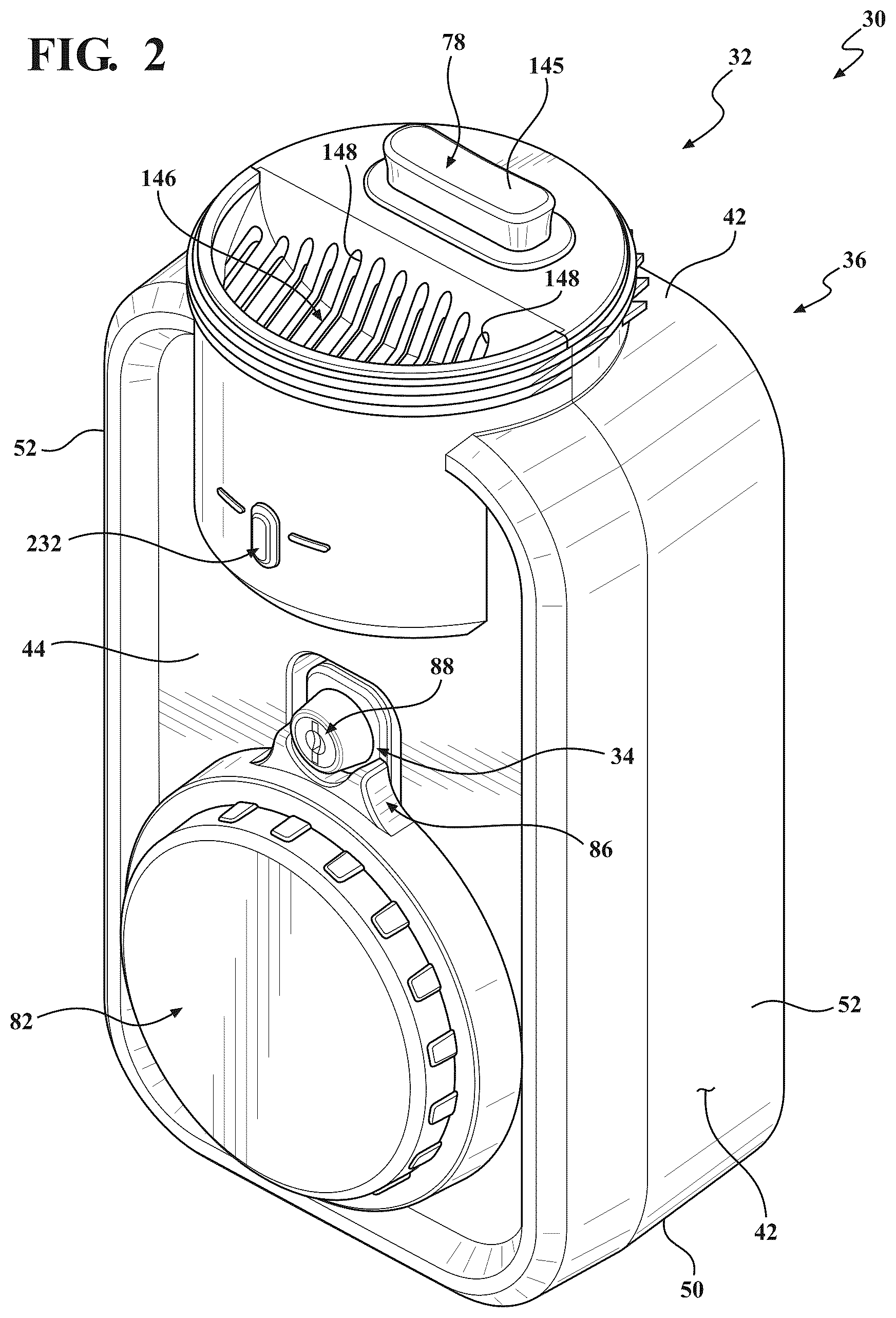 Patent US12318823 Figure 2 – Waste receiver for receiving a pharmaceutical waste material