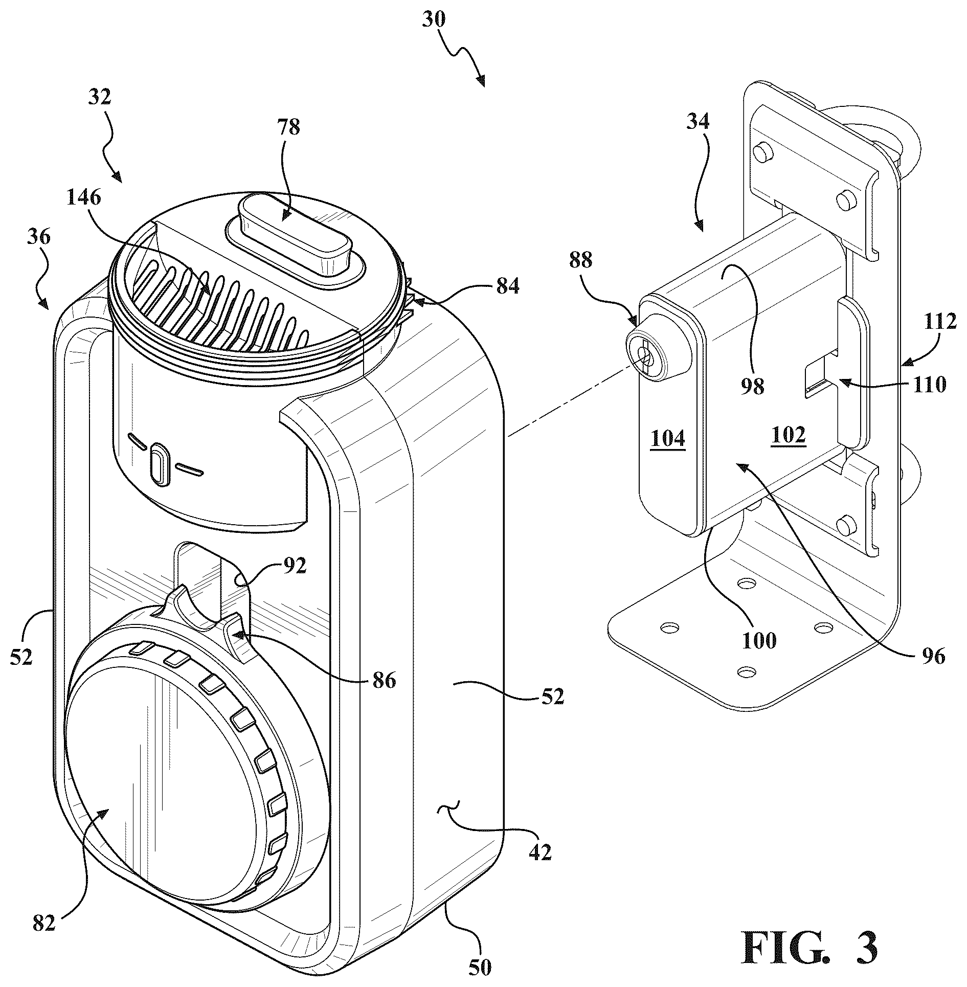 Patent US12318823 Figure 3 – Waste receiver for receiving a pharmaceutical waste material