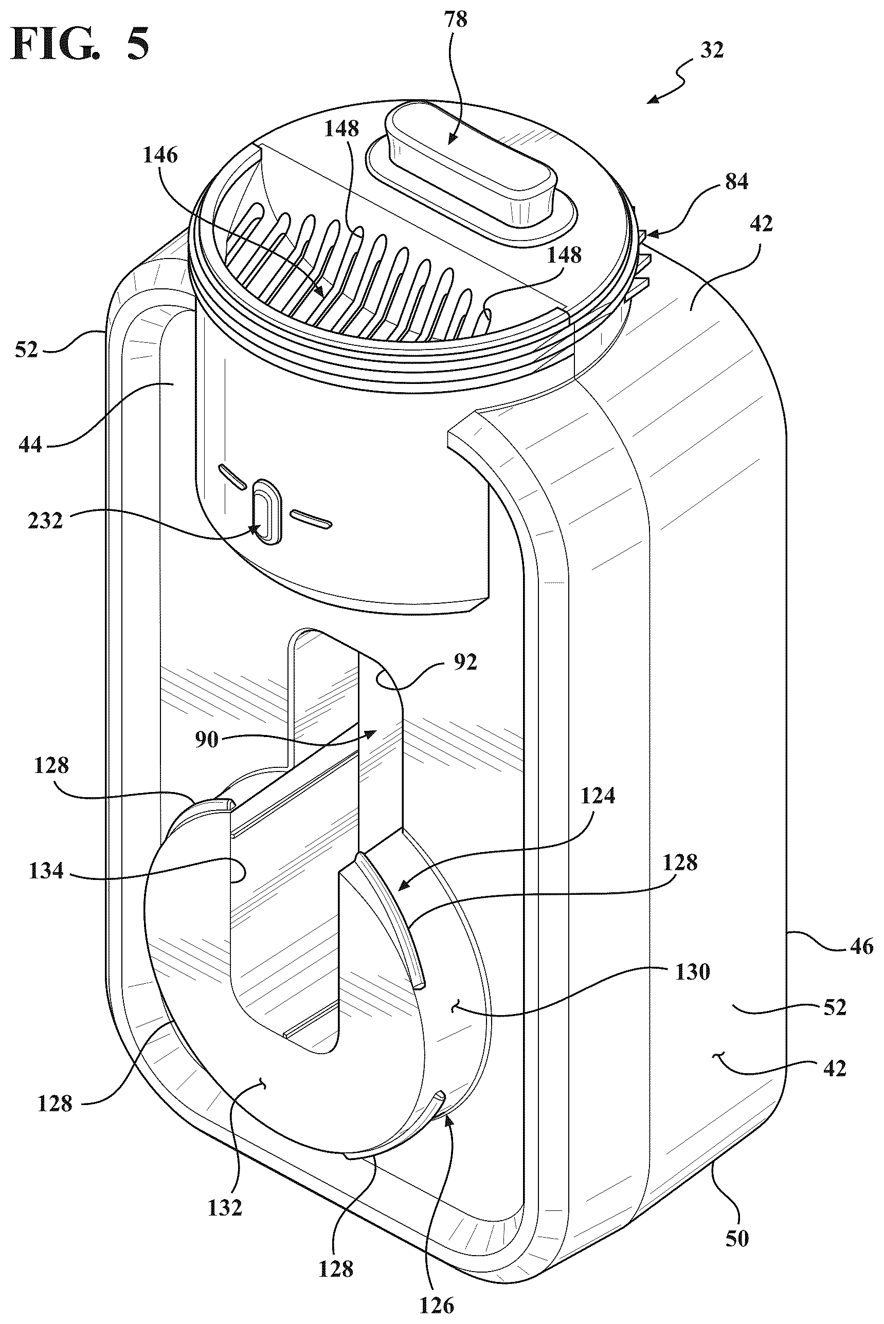 Patent US12318823 Figure 5 – Waste receiver for receiving a pharmaceutical waste material