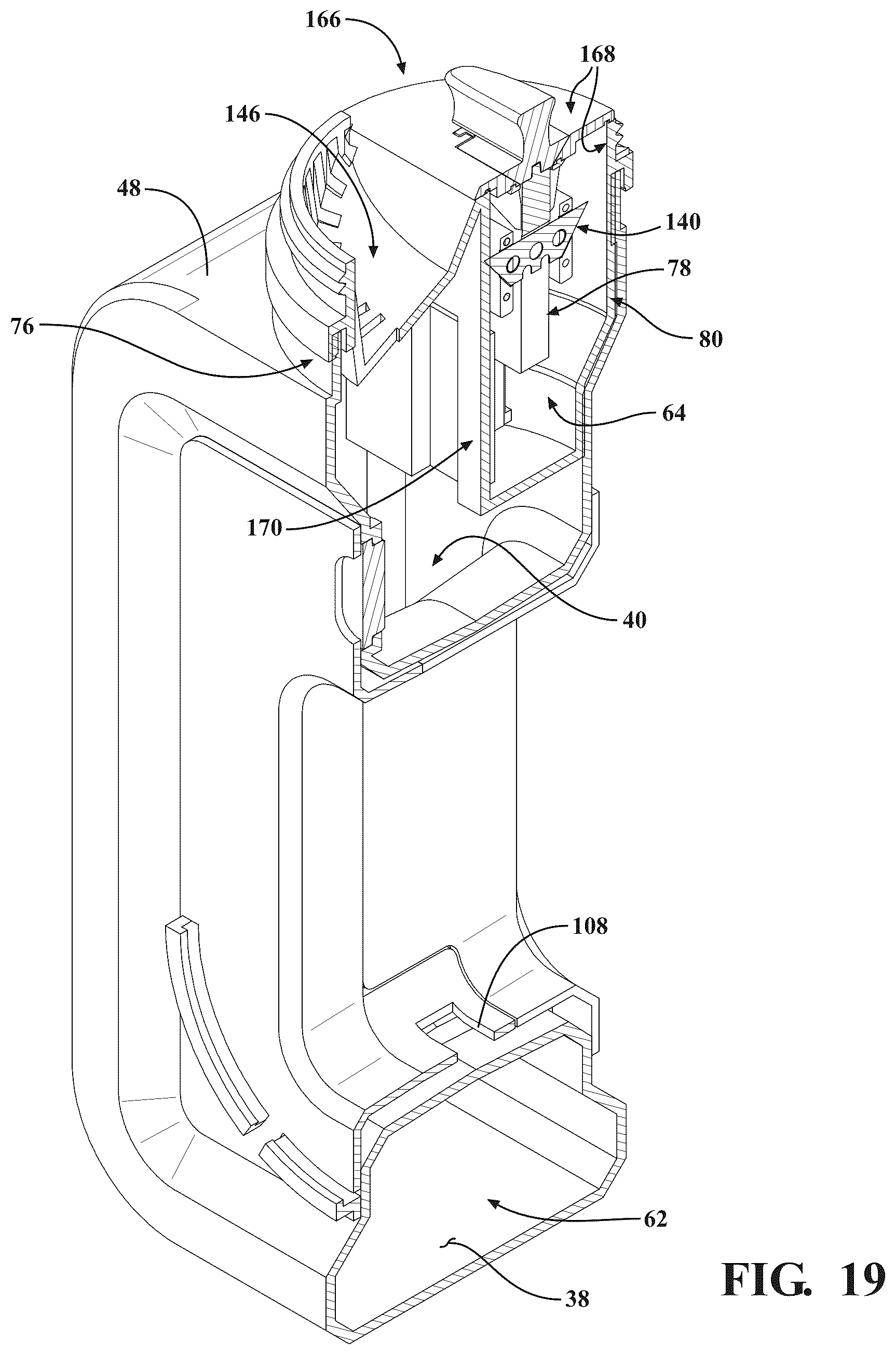 Patent US12318823 Figure 19 – Waste receiver for receiving a pharmaceutical waste material