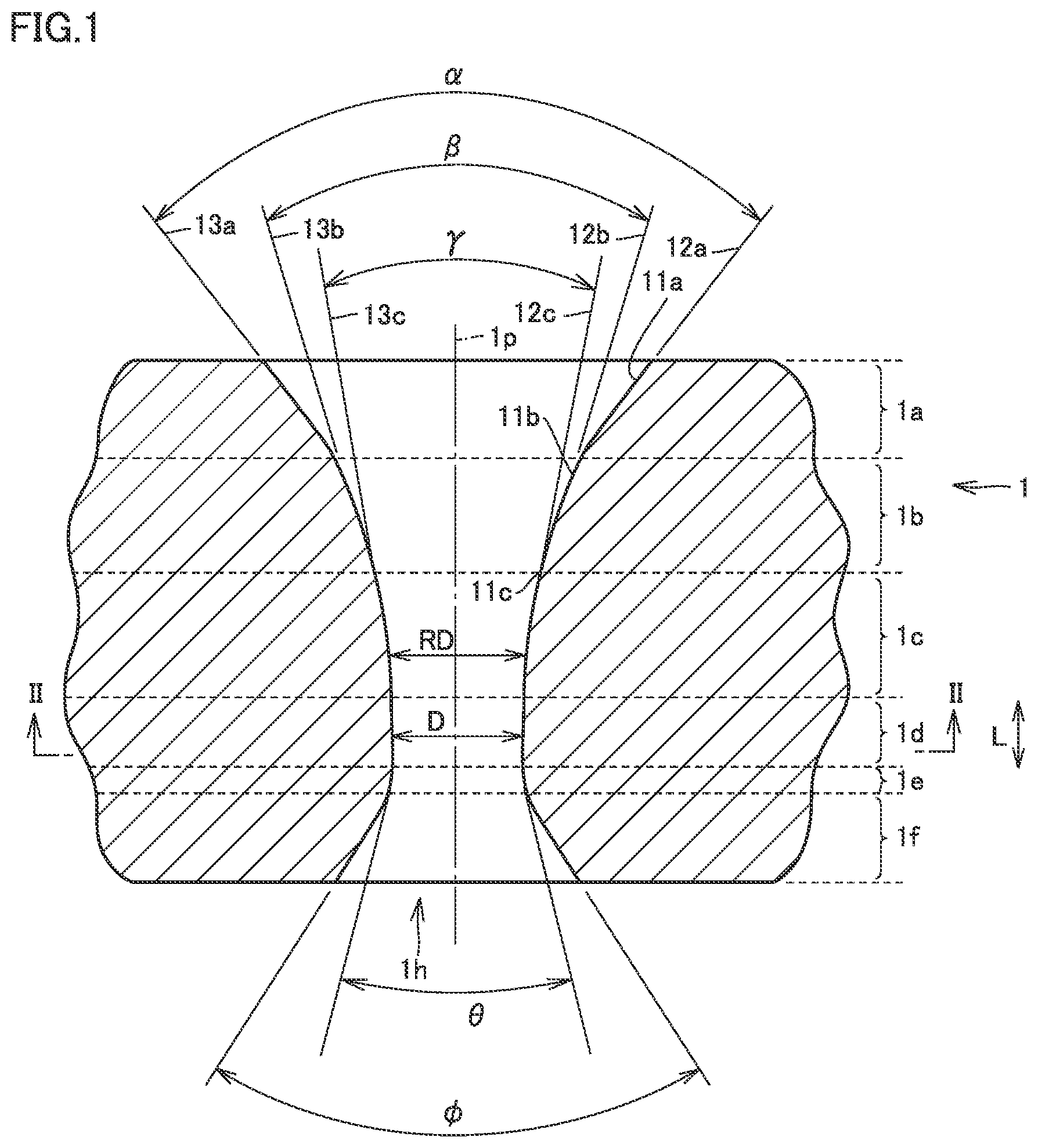 Patent US12318828 Figure 1 – Wire drawing die