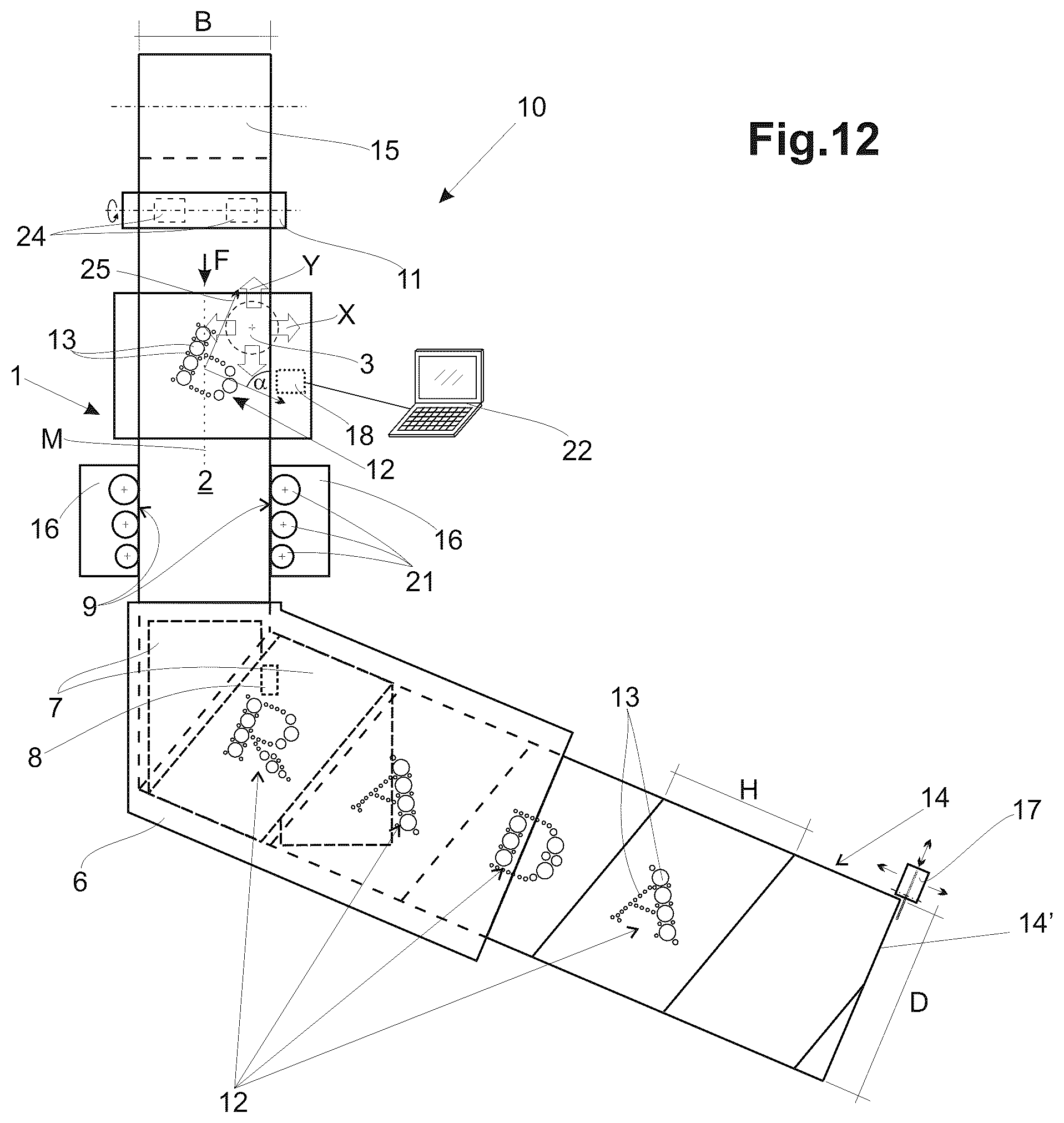 Patent US12318829 Figure 5 – Air conduit spirally wound and provided with a plurality of holes, related manufacturing machine and method and related strip