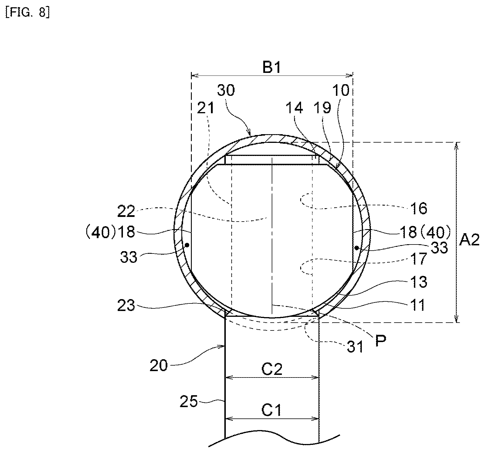 Patent US12318833 Figure 8 – Apparatus for producing branch structure in metal pipe, and method for producing branch structure in metal pipe