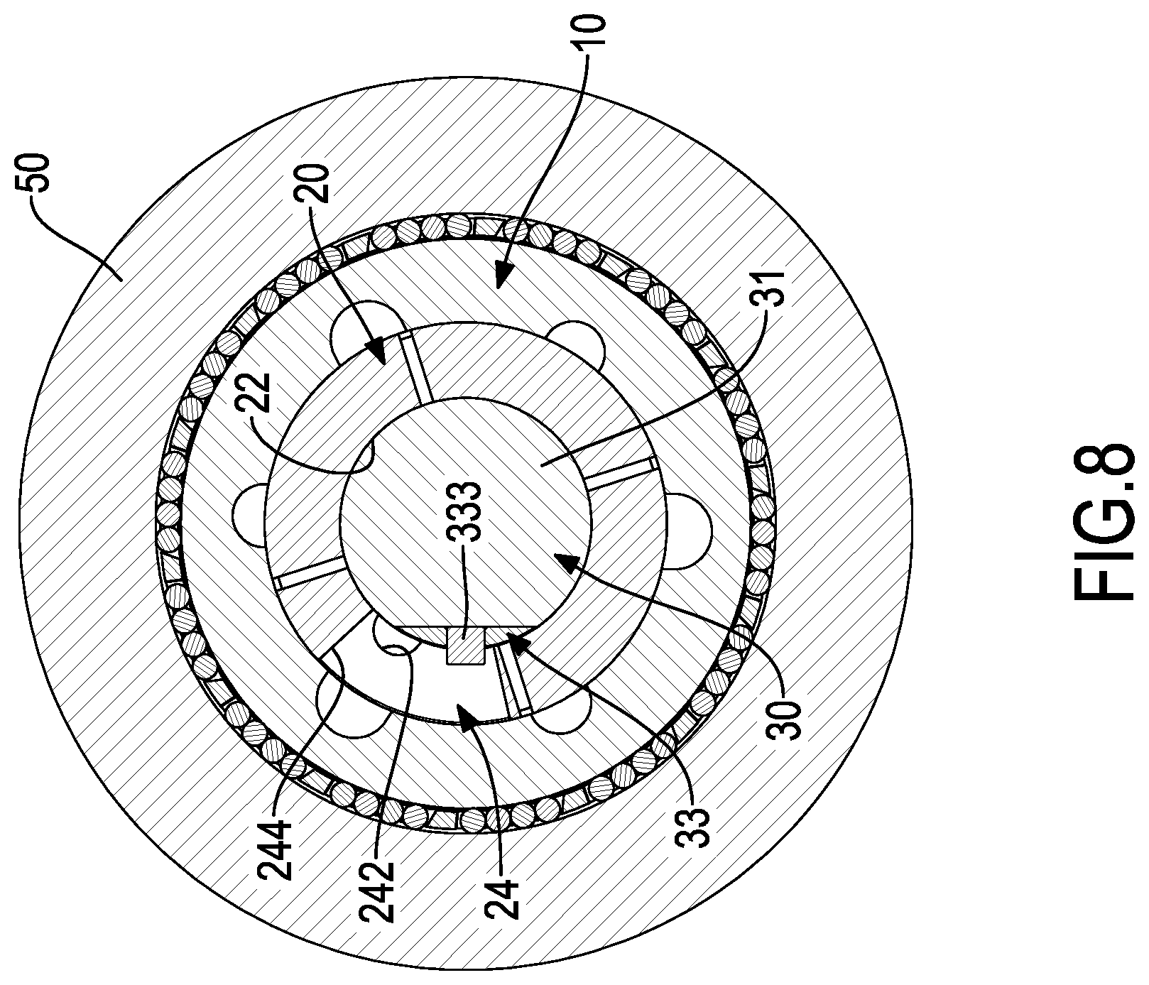 Patent US12318847 Figure 8 – Cutter holder assembly capable of reducing longitudinal assembling gap between cutter and collet