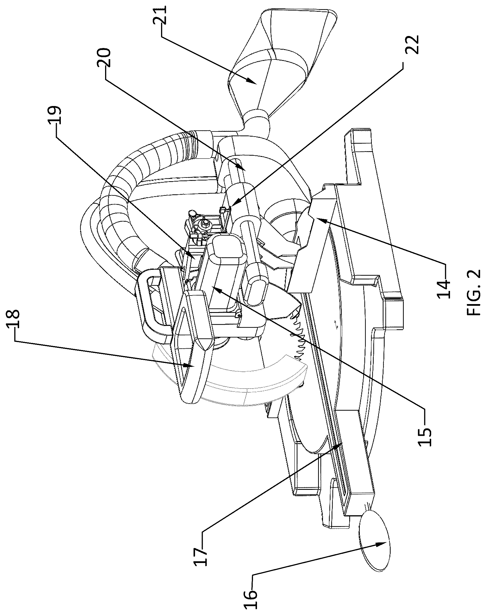 Patent US12318853 Figure 2 – Dustless miter saw