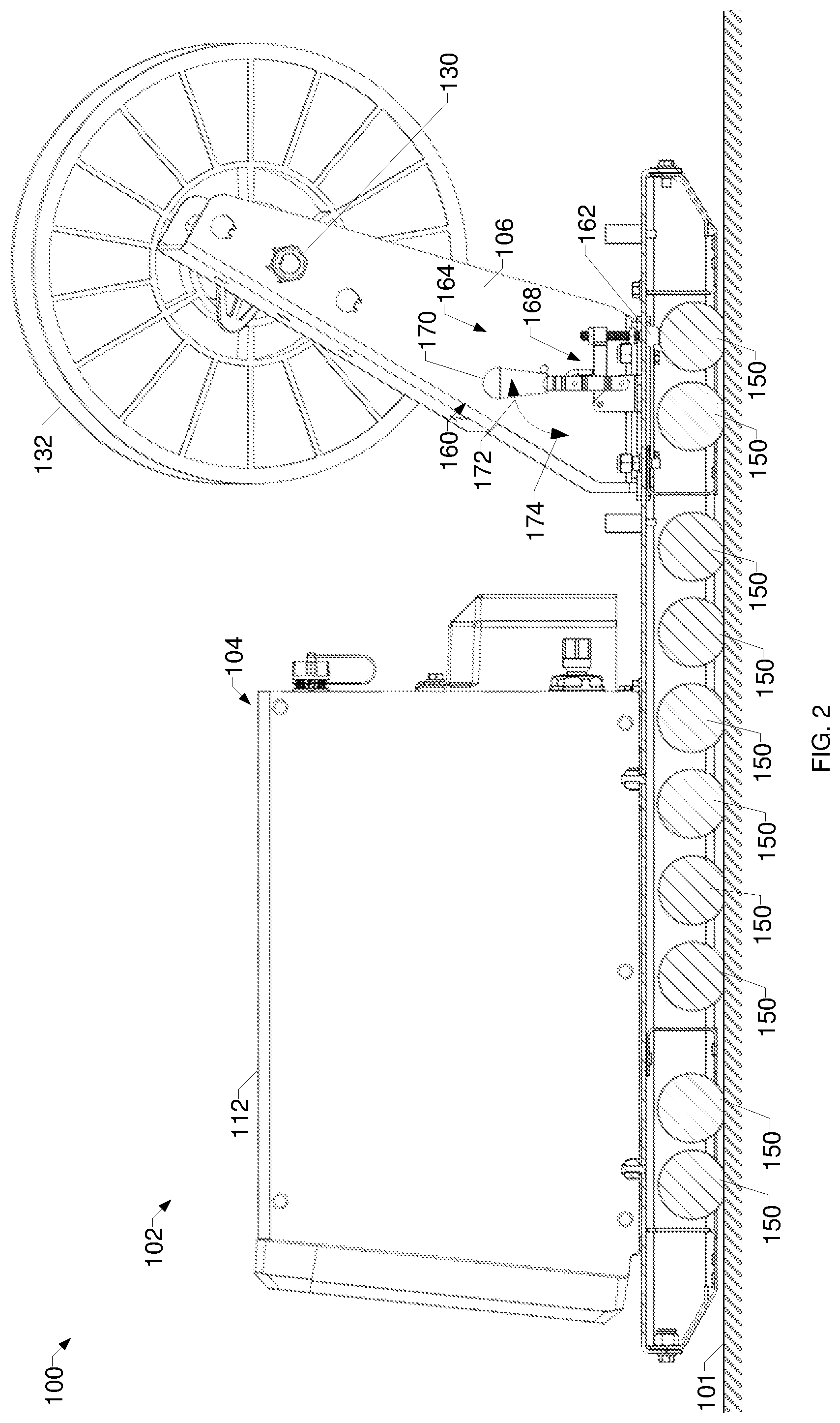 Patent US12318873 Figure 2 – Welding systems with a rolling support base having a brake