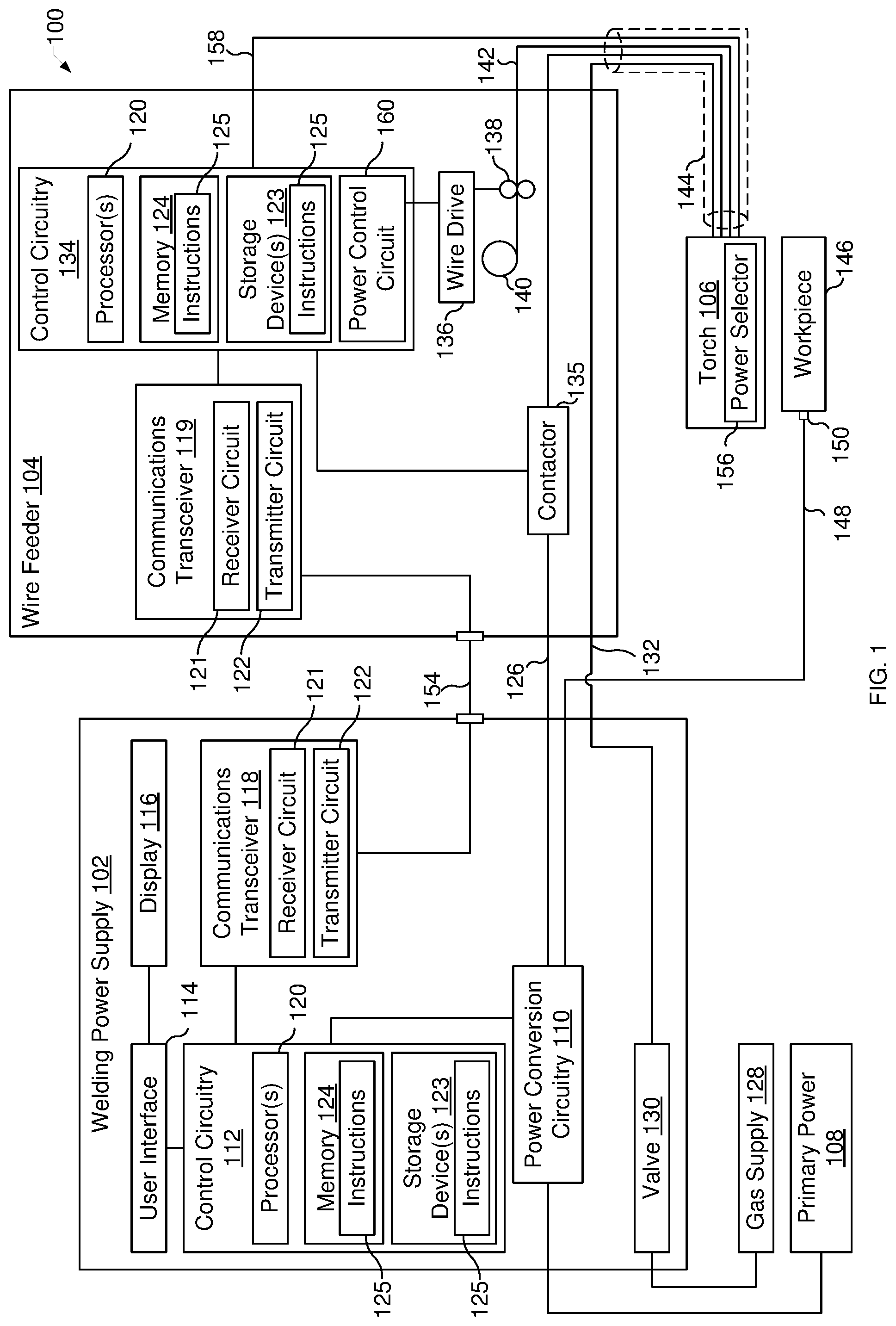 Patent US12318874 Figure 1 – Methods and apparatus to synergically control a welding-type output during a welding-type operation