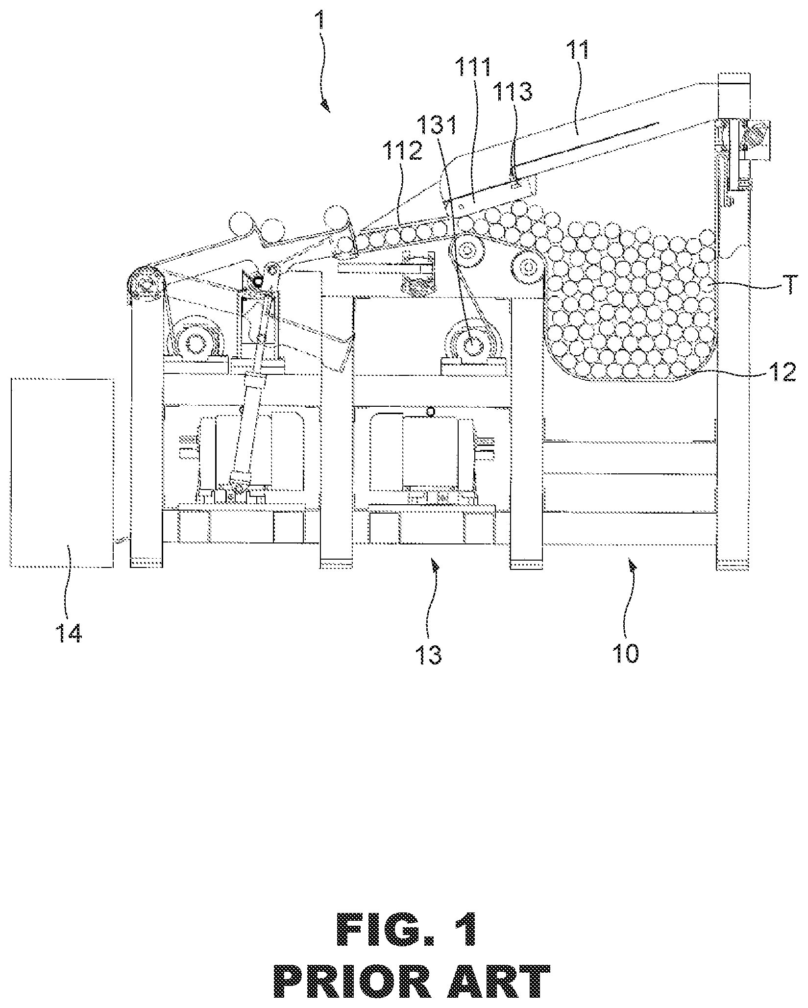 Patent US12318880 Figure 1 – Pipe feeding machine