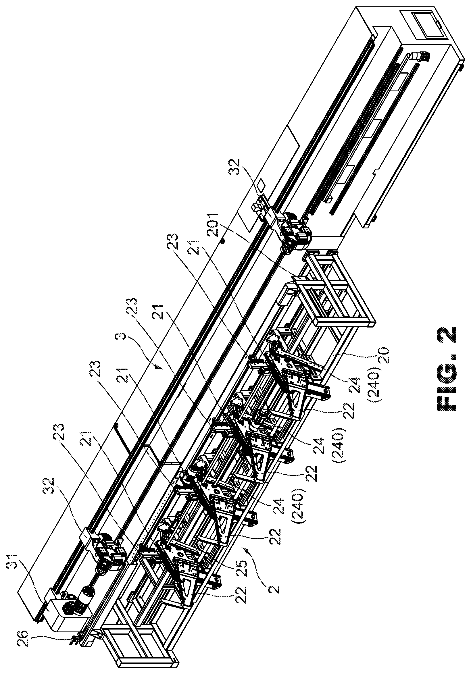 Patent US12318880 Figure 2 – Pipe feeding machine
