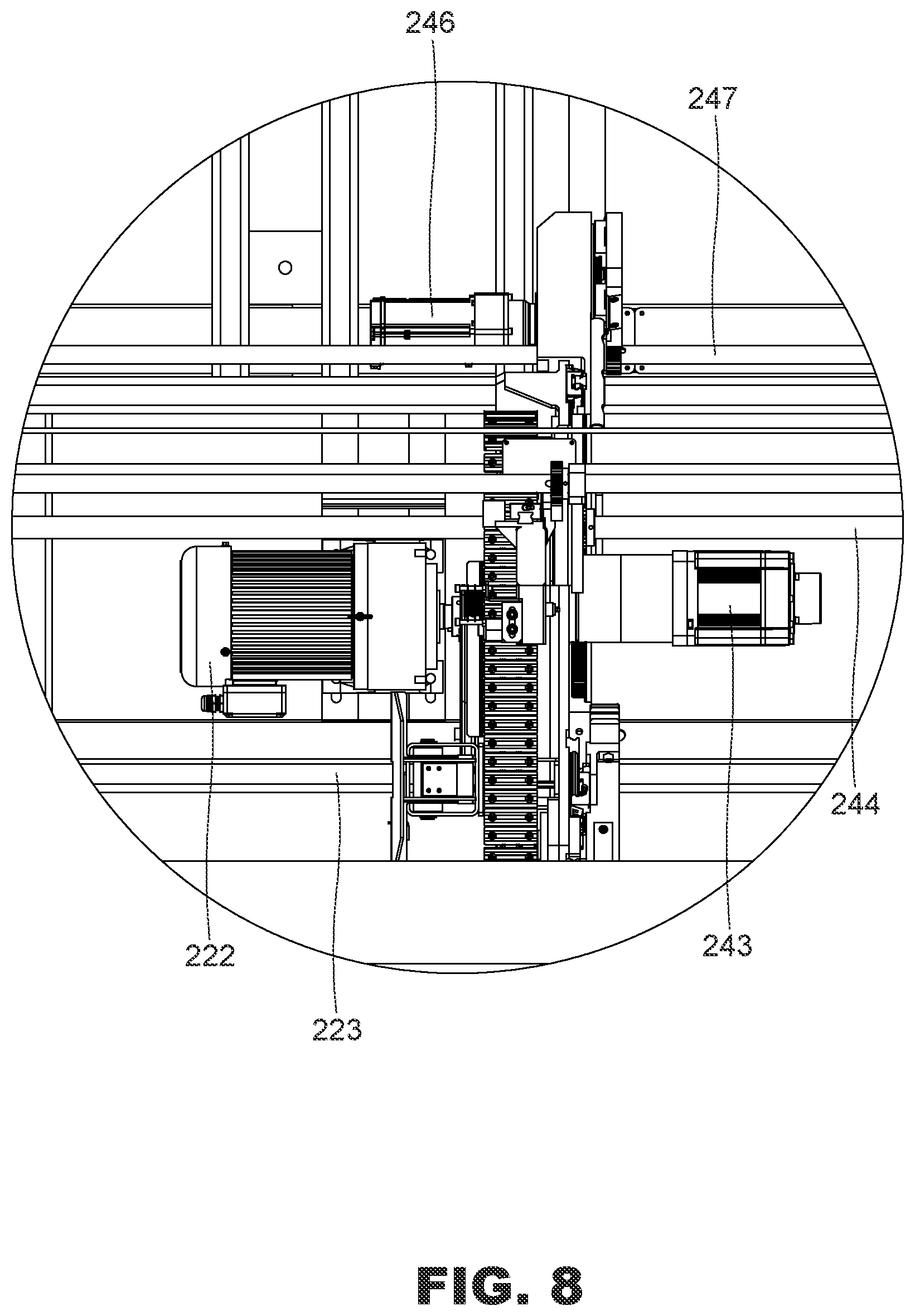 Patent US12318880 Figure 8 – Pipe feeding machine