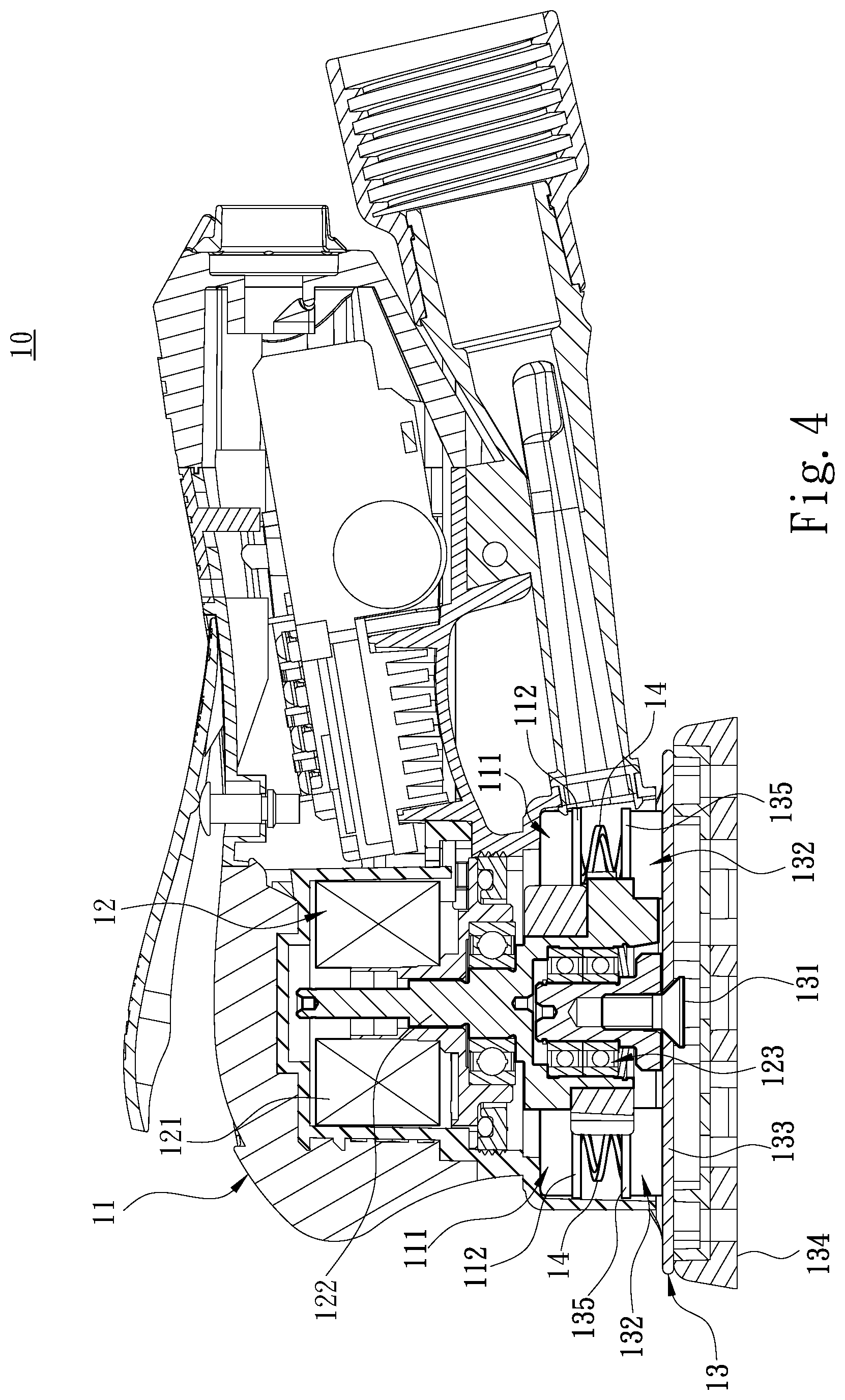 Patent US12318885 Figure 3 – Sanding disc stabilizing structure of orbital sander