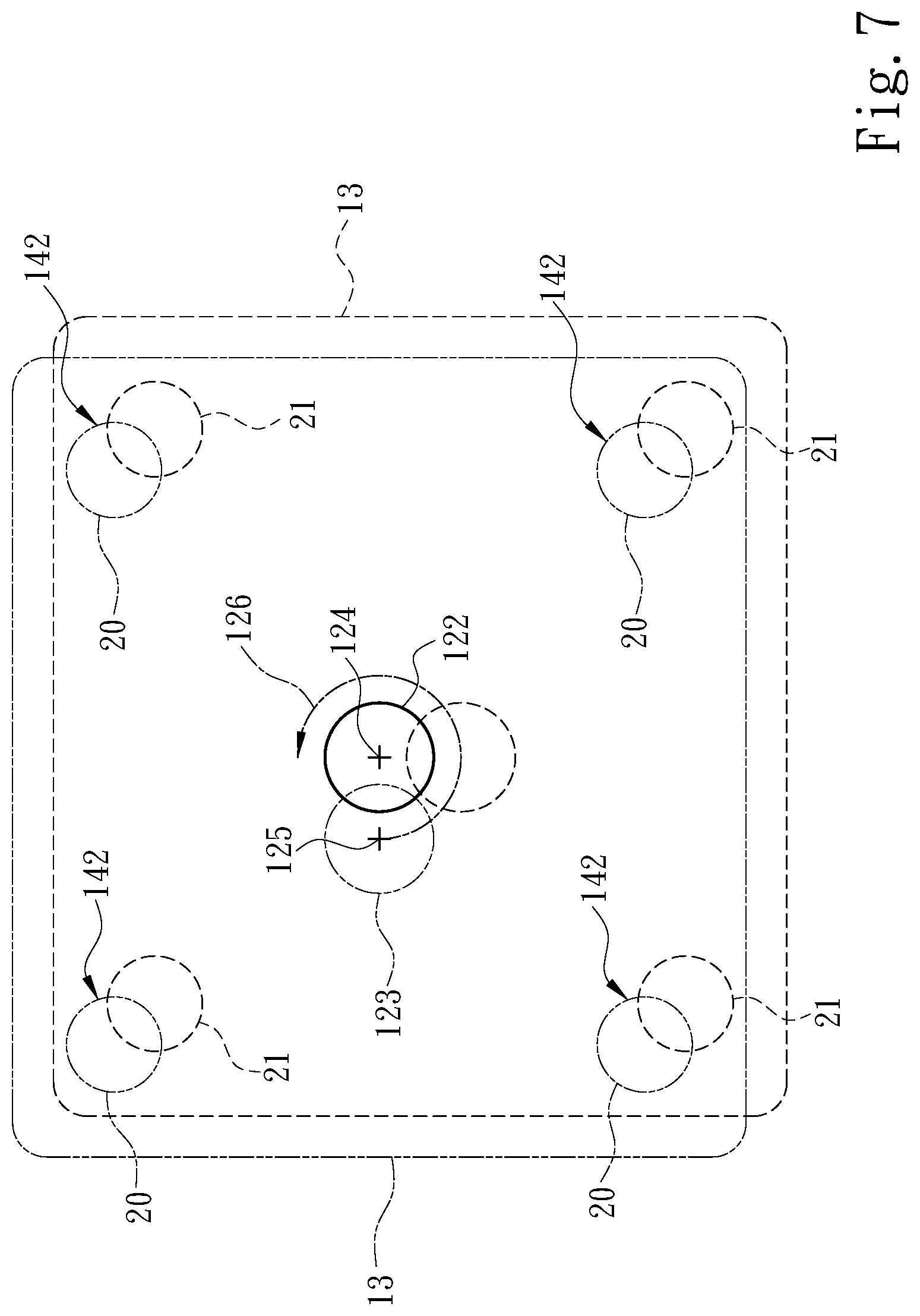 Patent US12318885 Figure 6 – Sanding disc stabilizing structure of orbital sander