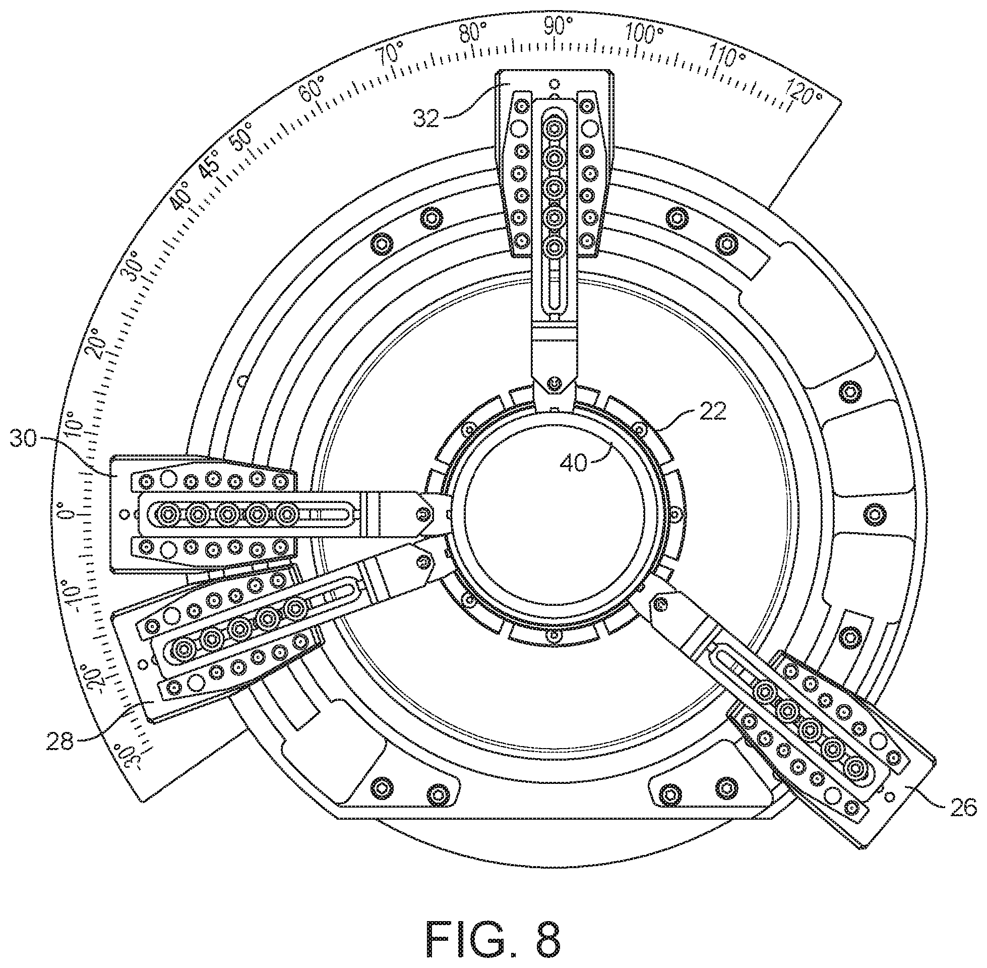 Patent US12318887 Figure 5 – Workpiece holding assembly for a grinding machine and grinding methods