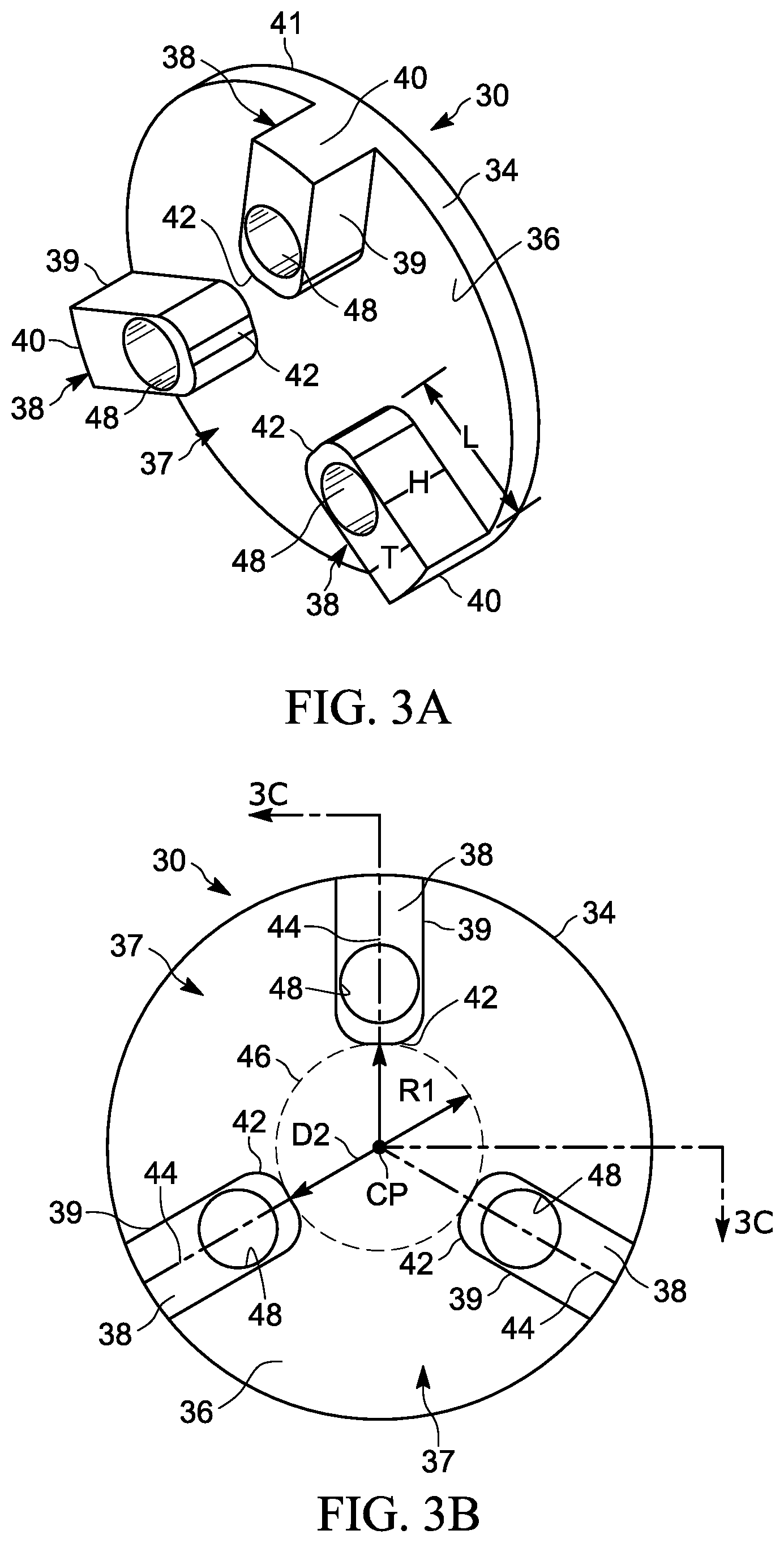 Patent US12318889 Figure 2 – Radial grinding wheel for machining center having impeller for directing through-spindle coolant to the work surface of the tool