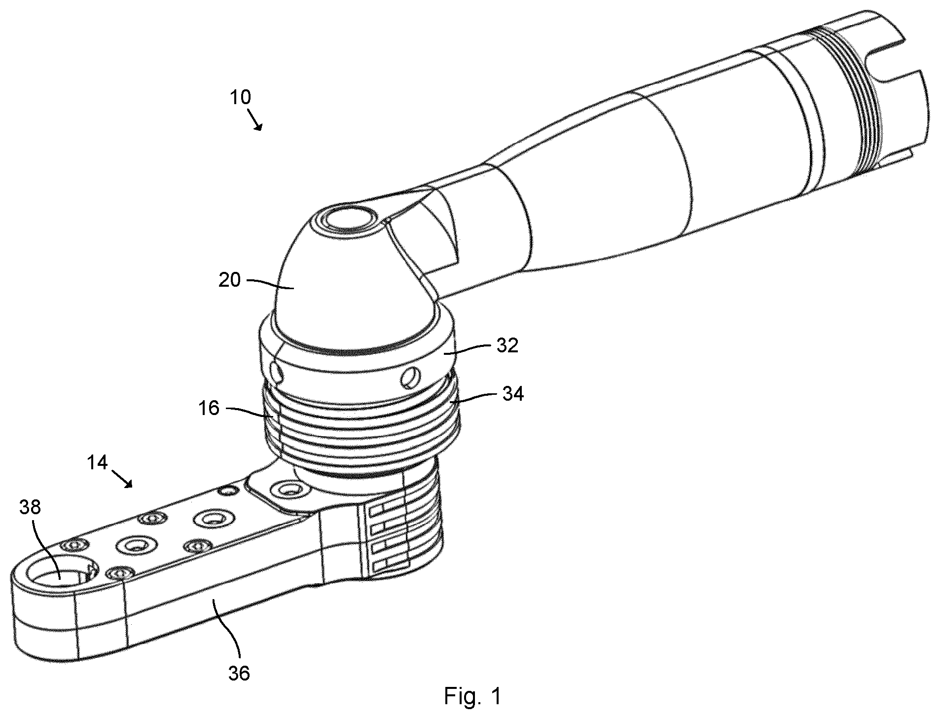 Patent US12318892 Figure 1 – Arrangement for power tool, front part attachment and power tool