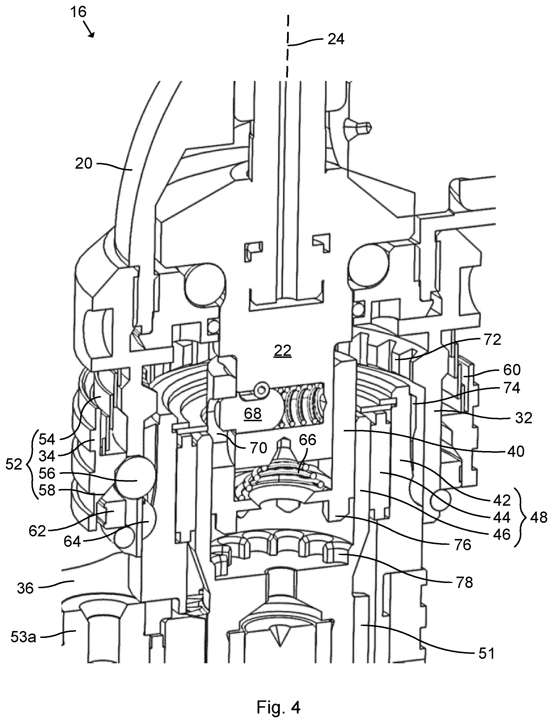 Patent US12318892 Figure 4 – Arrangement for power tool, front part attachment and power tool