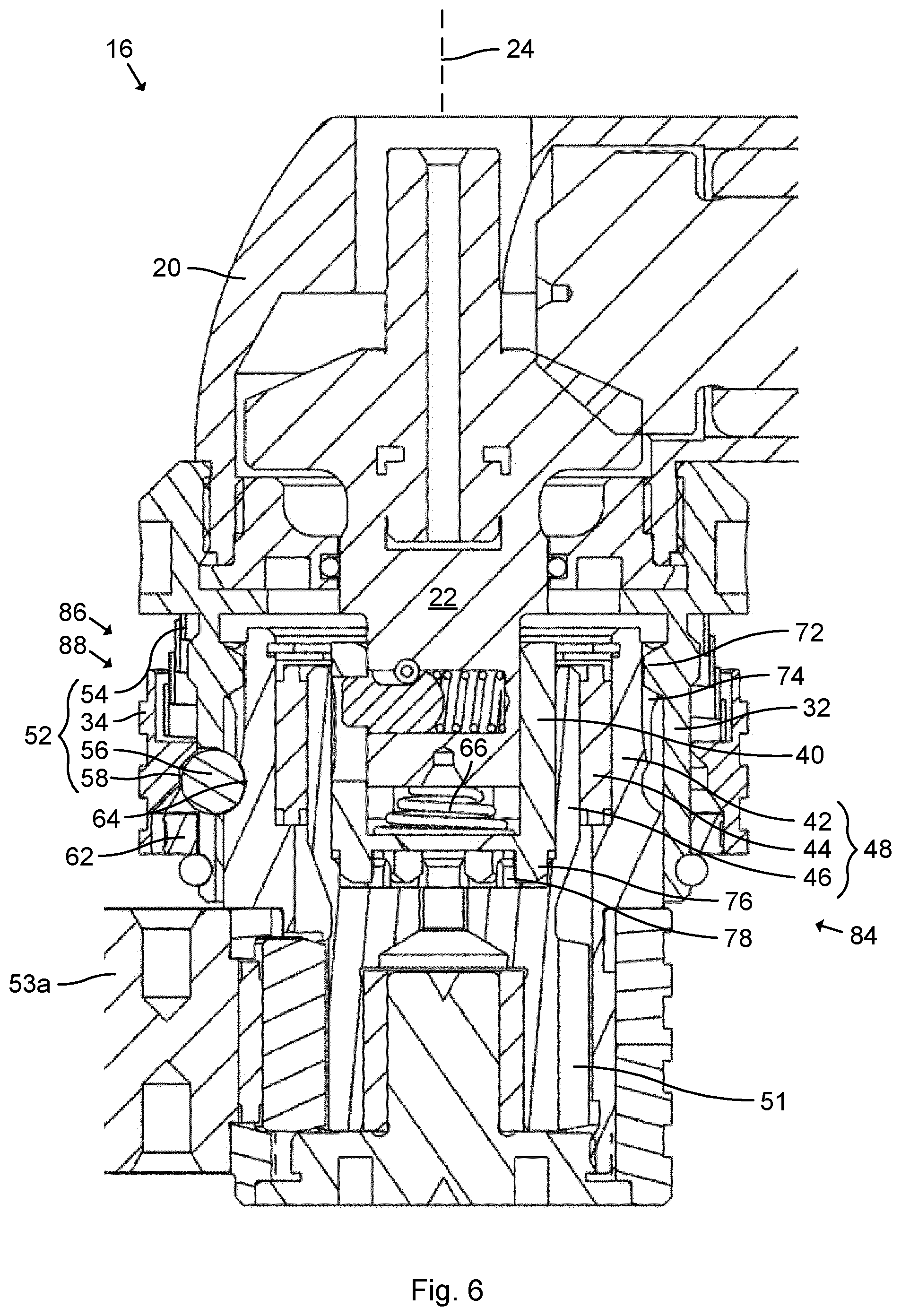 Patent US12318892 Figure 6 – Arrangement for power tool, front part attachment and power tool
