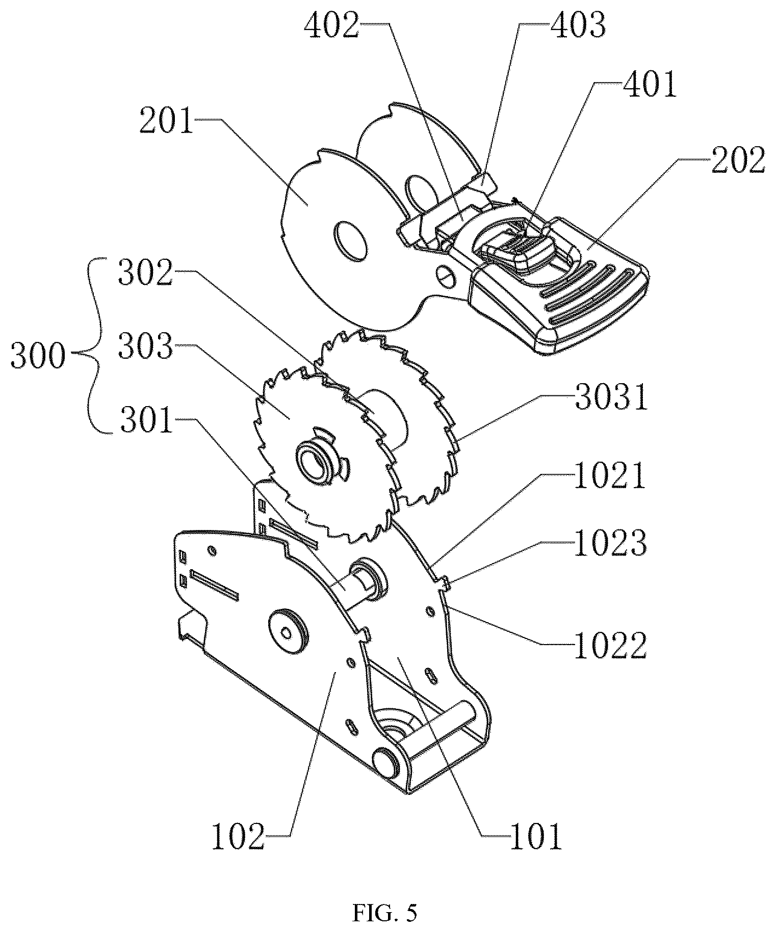 Patent US12318894 Figure 5 – Ratchet-type tensioning device