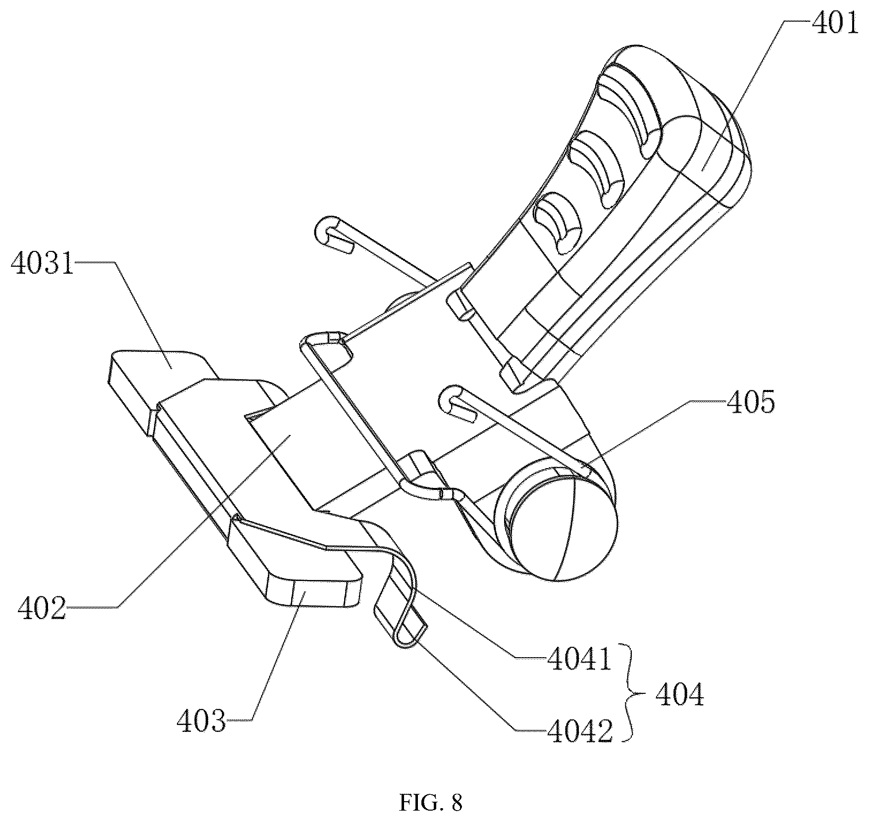 Patent US12318894 Figure 8 – Ratchet-type tensioning device