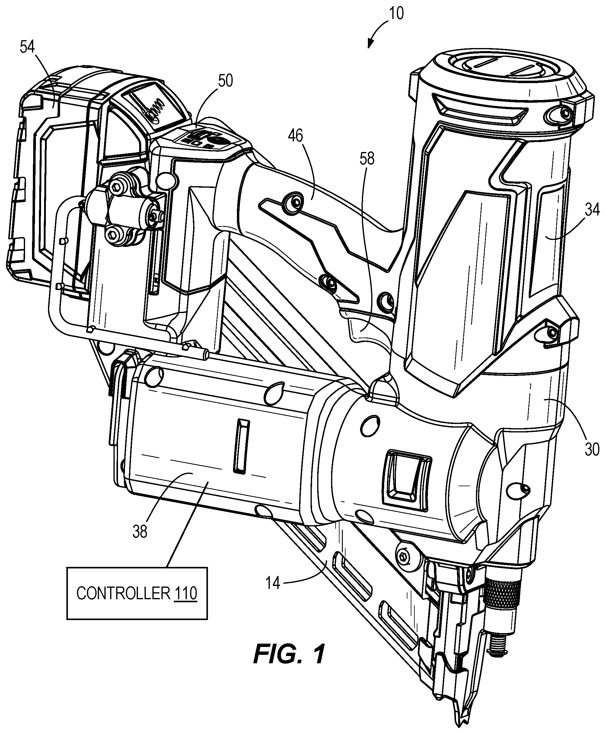 Patent US12318899 — Powered fastener driver — Figure 1