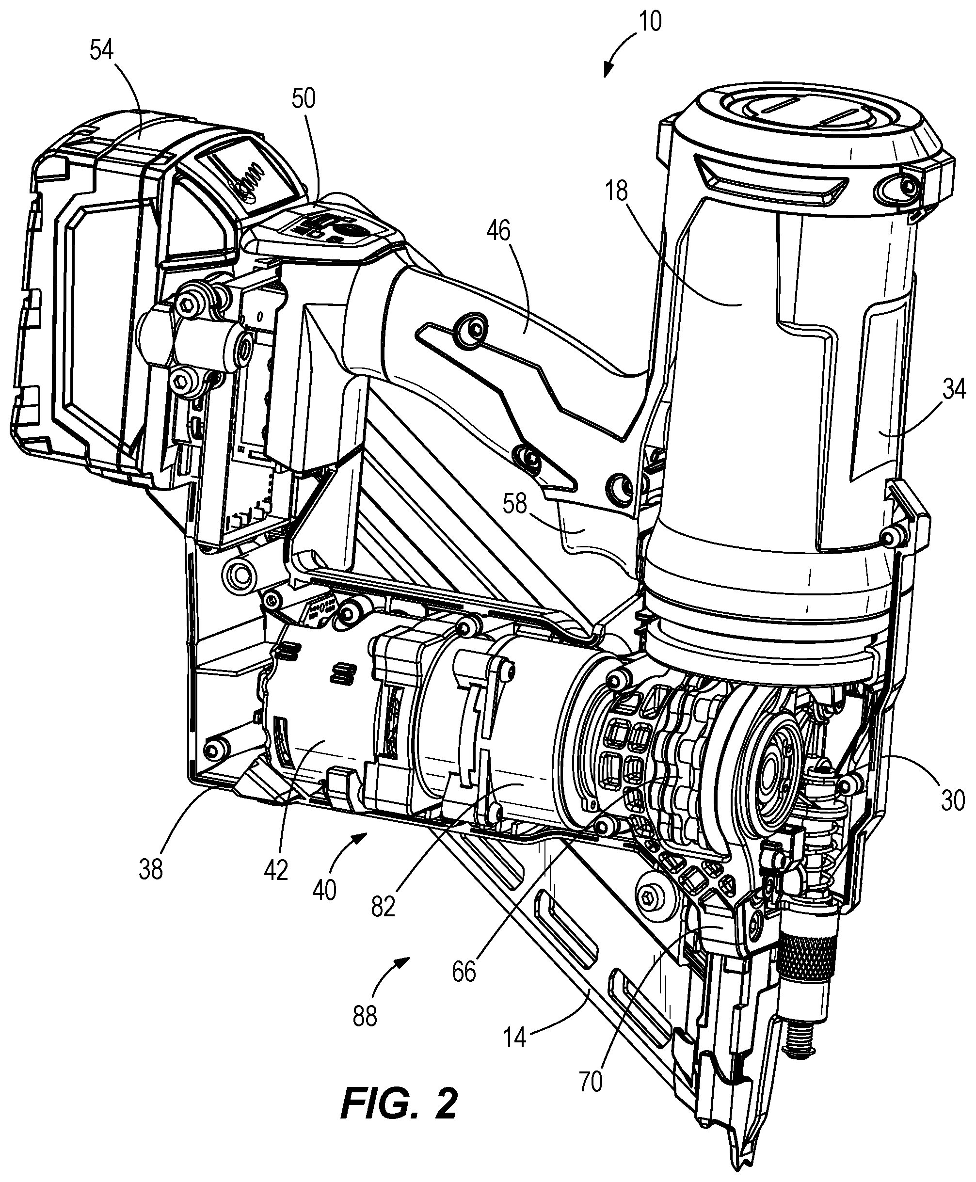Patent US12318899 Figure 2 – Powered fastener driver