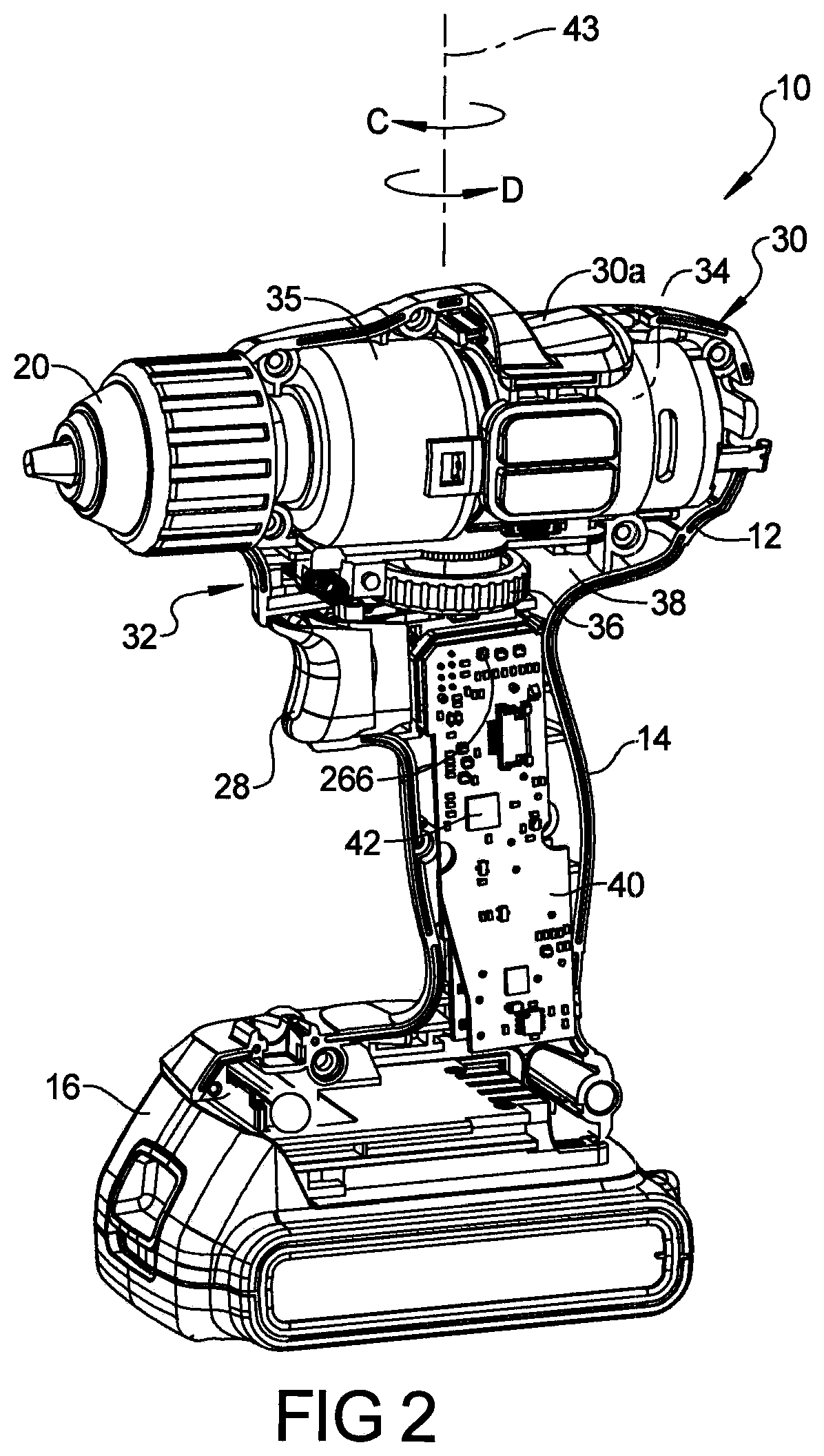 Patent US12318906 Figure 2 – Power tool having multiple operating modes