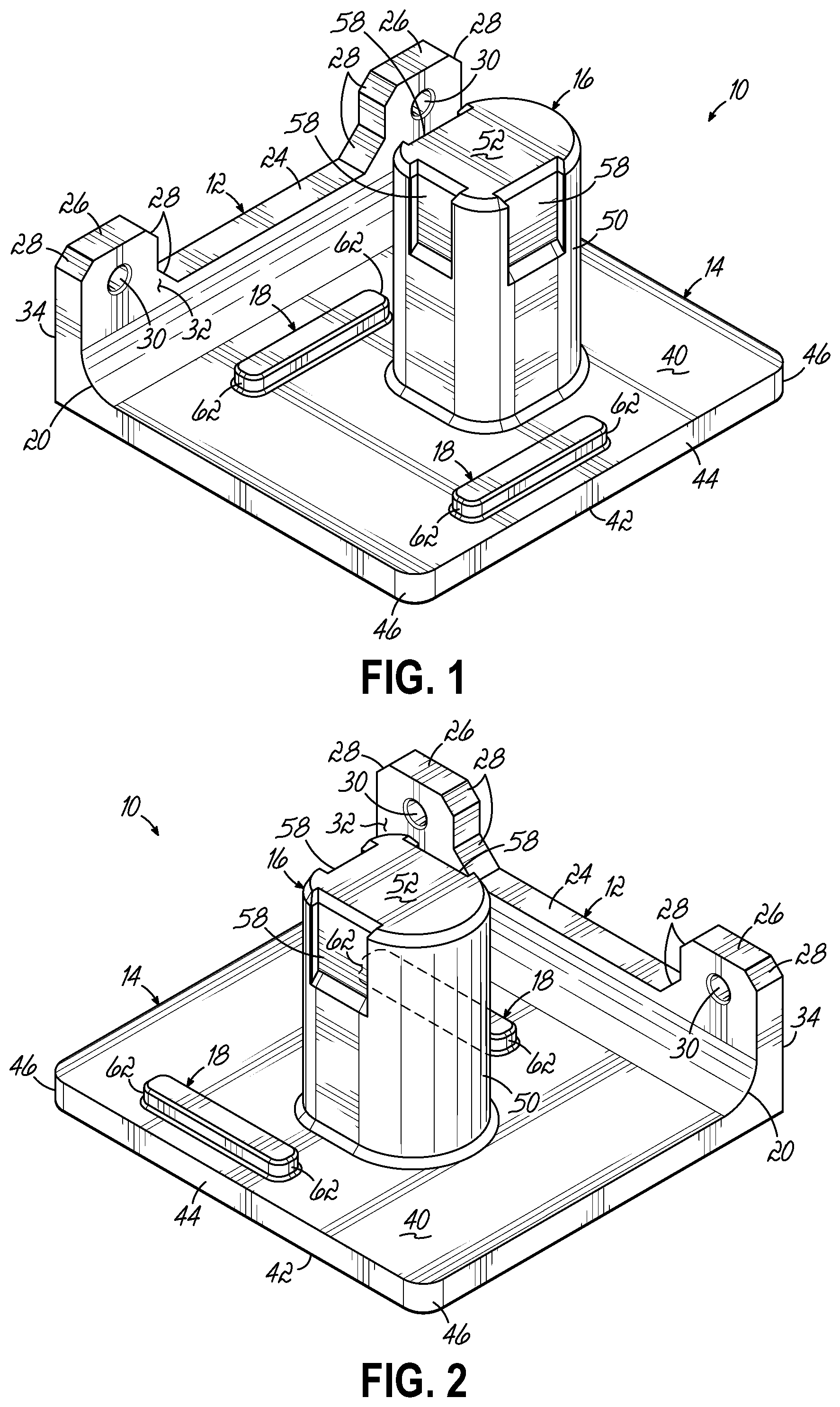 Patent US12318909 Figure 1 – Power tool and battery support racks and methods of manufacturing