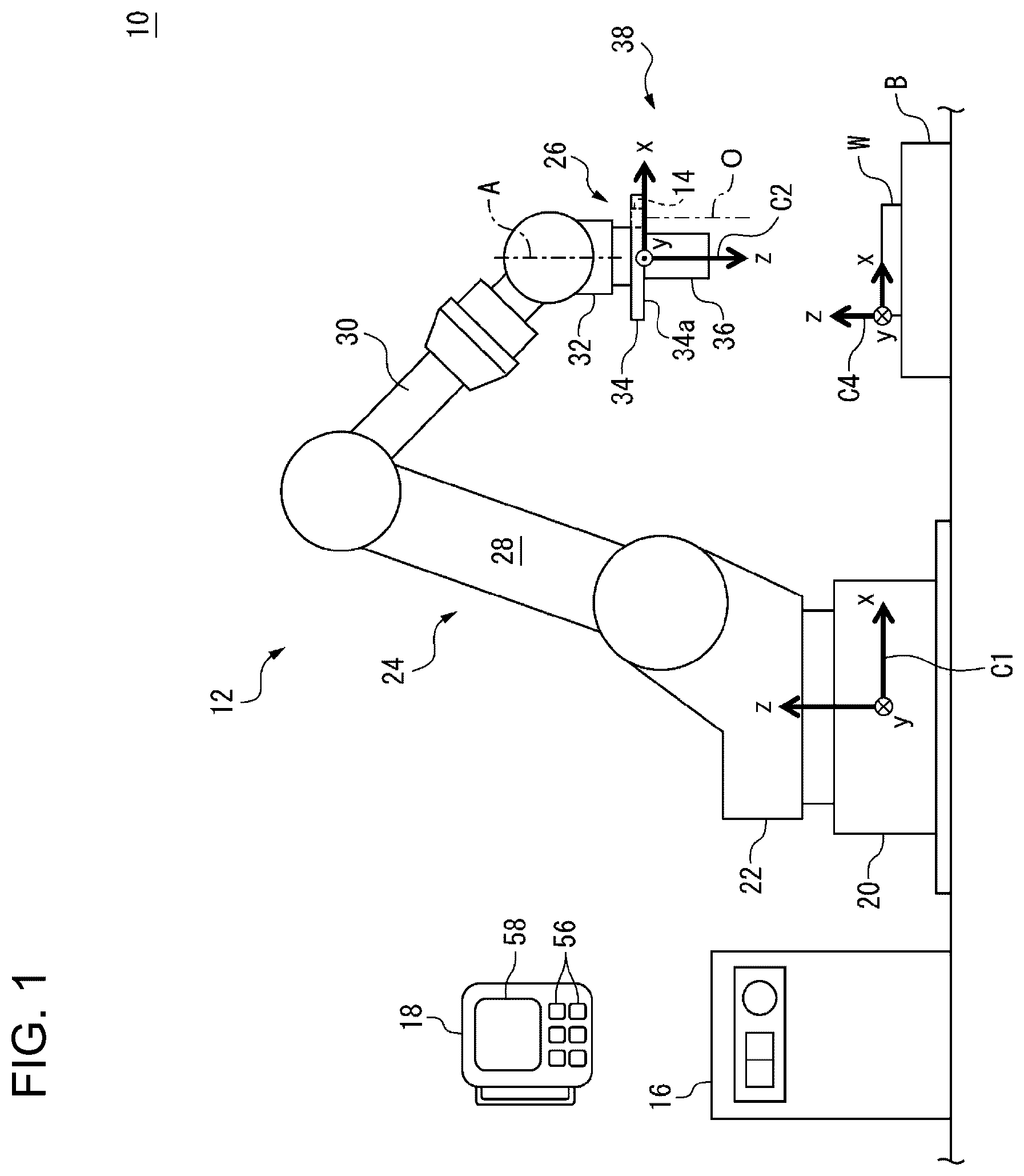 Patent US12318914 Figure 1 – Device for correcting robot teaching position, teaching device, robot system, teaching position correction method, and computer program