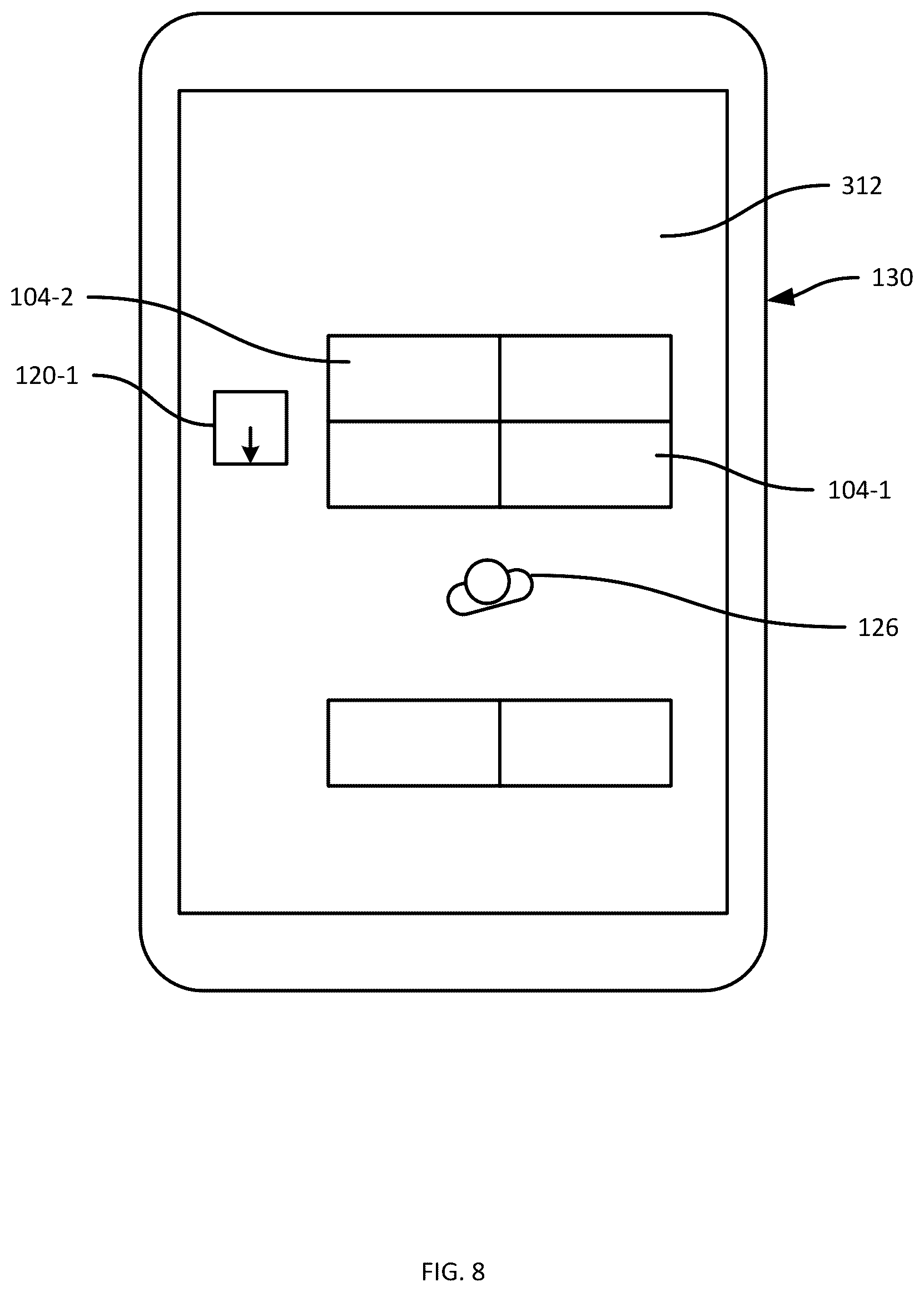 Patent US12318915 Figure 8 – Visual guidance for locating obstructed mobile robots