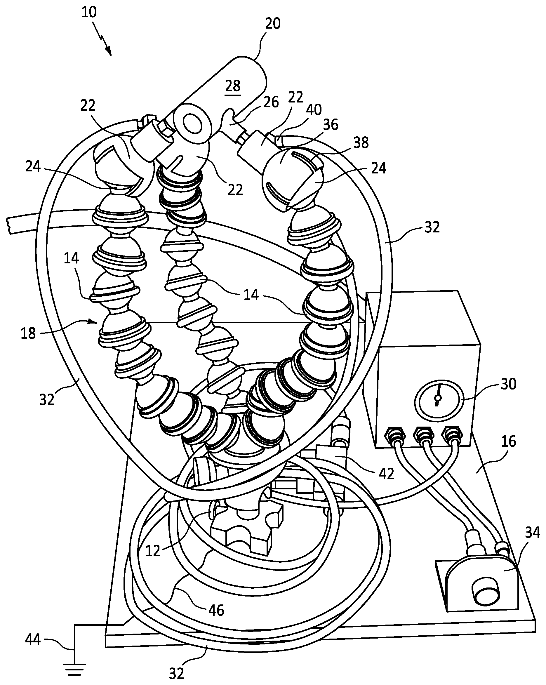 Patent US12318918 Figure 1 – Flexible vacuum assembly fixture