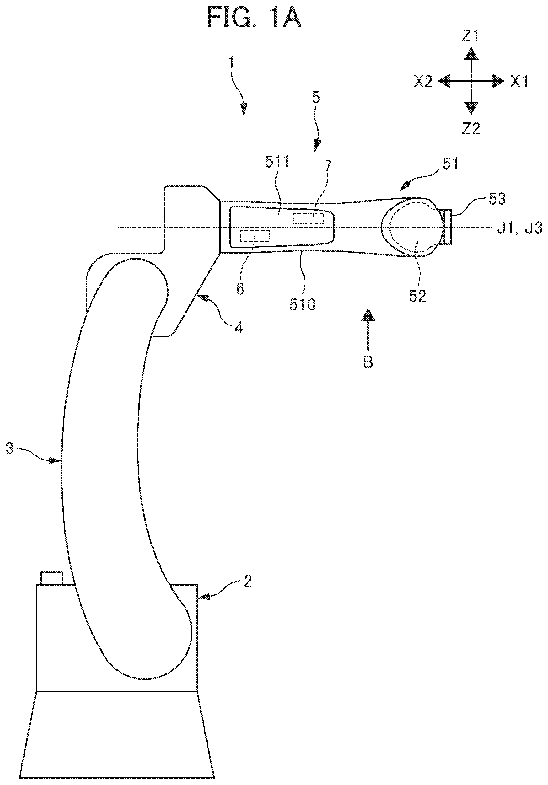 Patent US12318919 Figure 1 – Arm structure of industrial robot