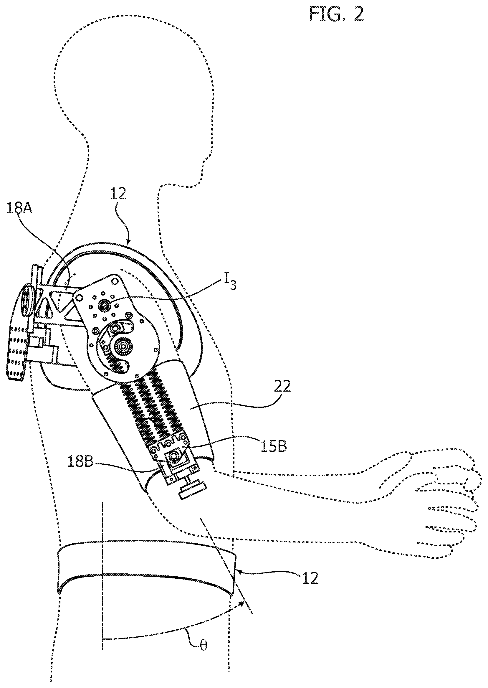 Patent US12318923 Figure 2 – System for assisting an operator in exerting efforts