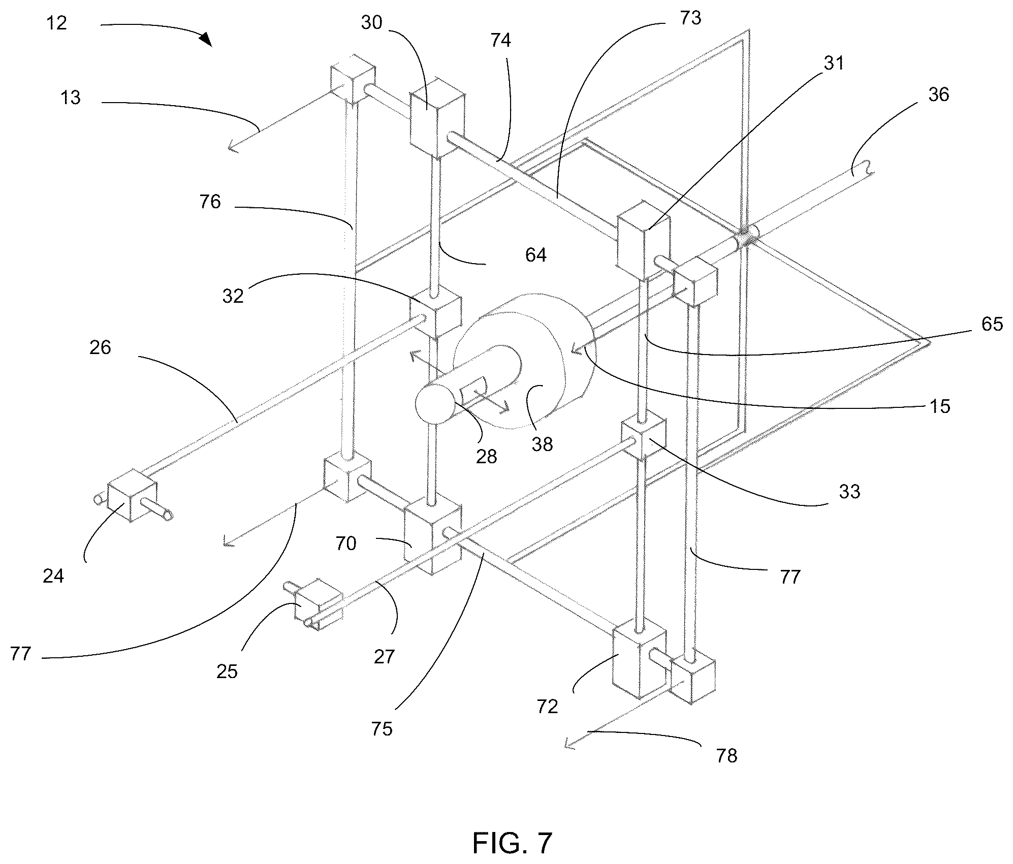 Patent US12318932 Figure 7 – System, method and apparatus for providing a work platform for use with an unmanned aerial vehicle