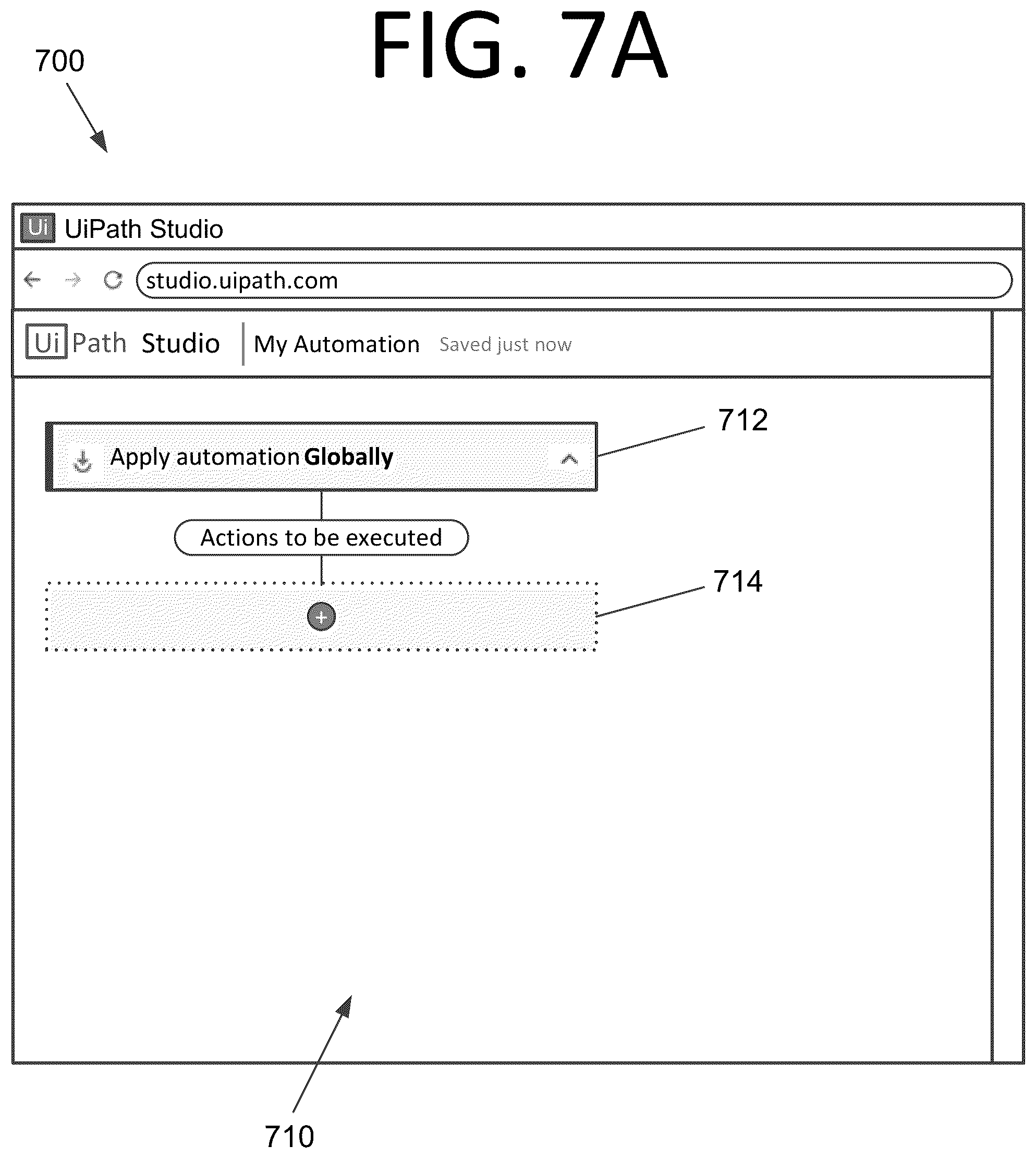Patent US12318938 Figure 7 – Multi-target libraries, projects, and activities for robotic process automation