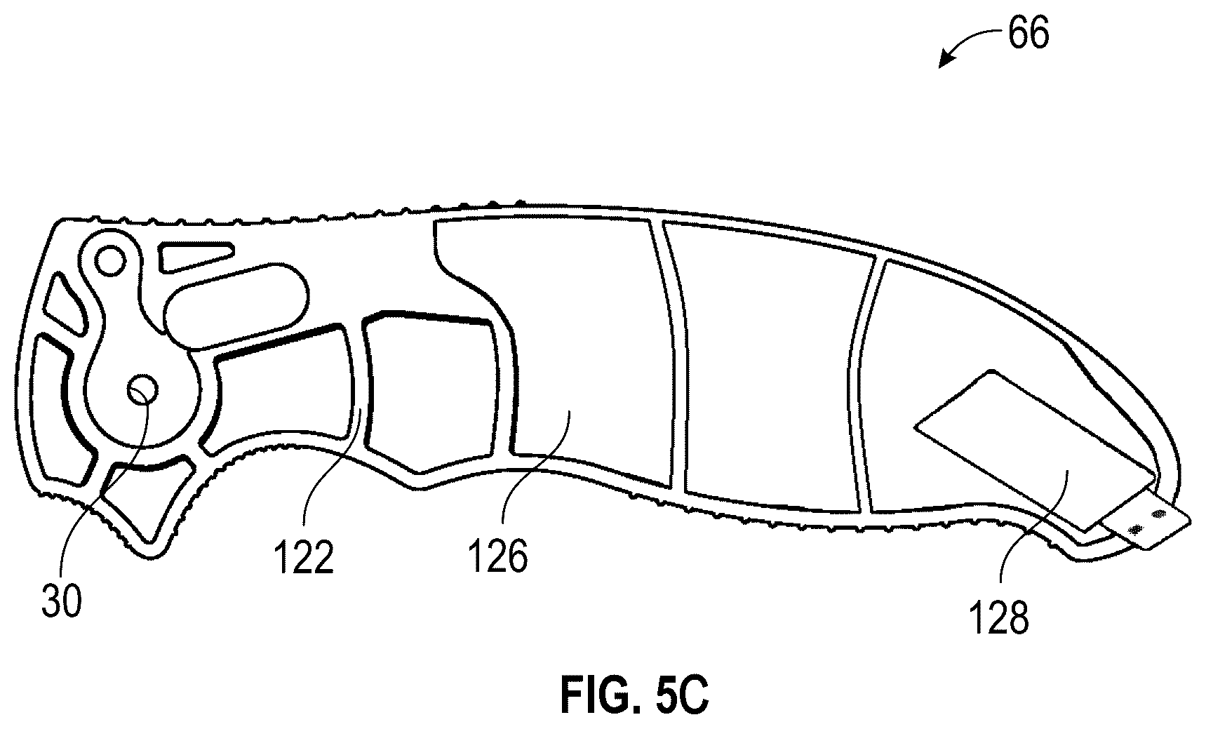 Patent US12318953 Figure 6 – Knife with integral sealed power source
