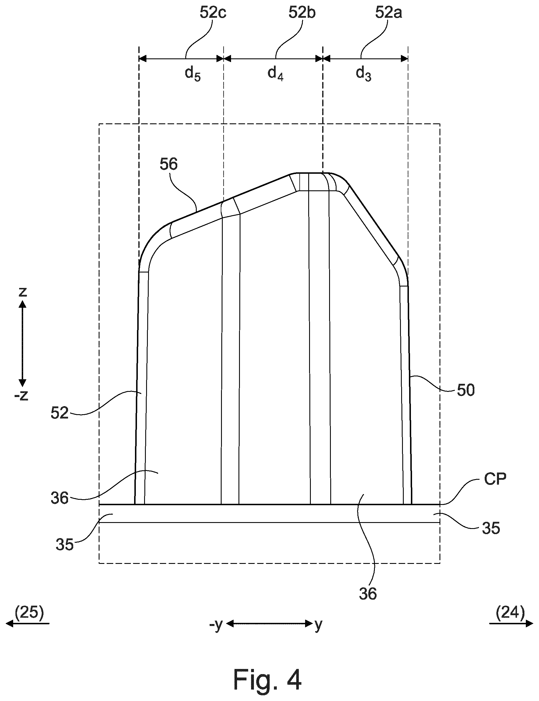 Patent US12318954 Figure 4 – Razor cartridge