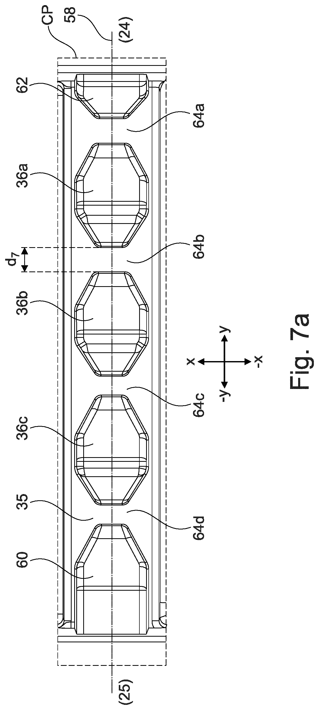 Patent US12318954 Figure 7 – Razor cartridge