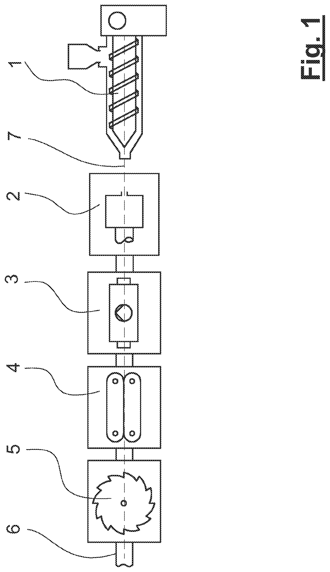 Patent US12318957 Figure 1 – Device and method for cutting an extruded pipe to length