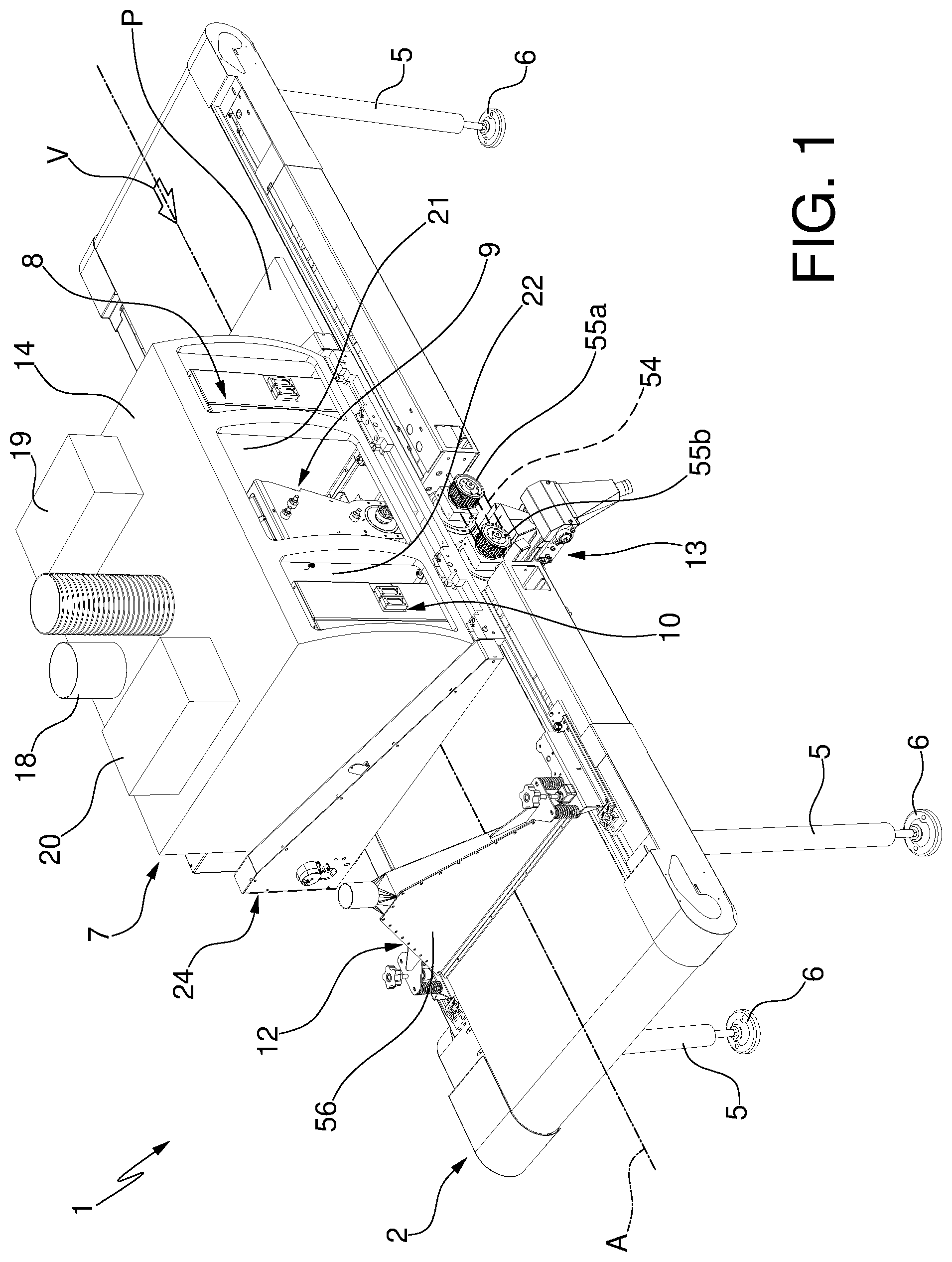 Patent US12318962 Figure 1 – Machine and method for decorating items with granular materials