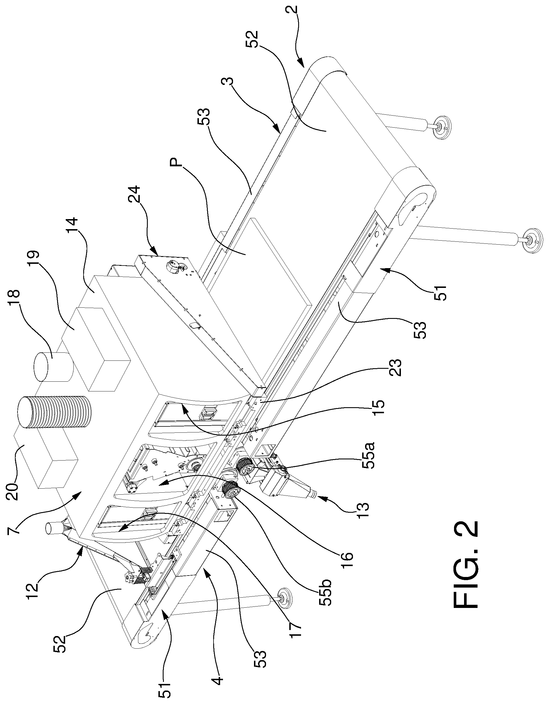 Patent US12318962 Figure 2 – Machine and method for decorating items with granular materials