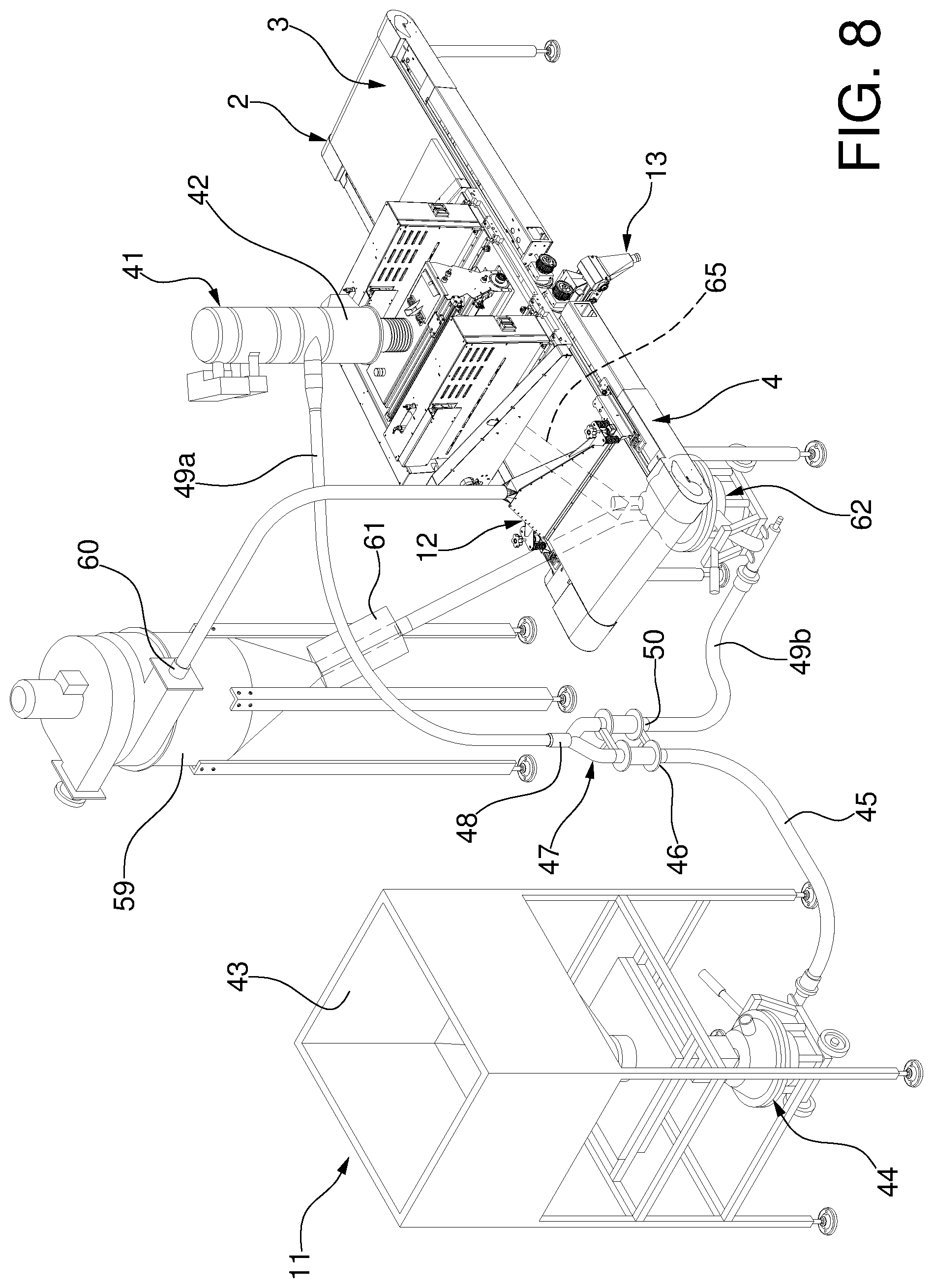 Patent US12318962 Figure 8 – Machine and method for decorating items with granular materials