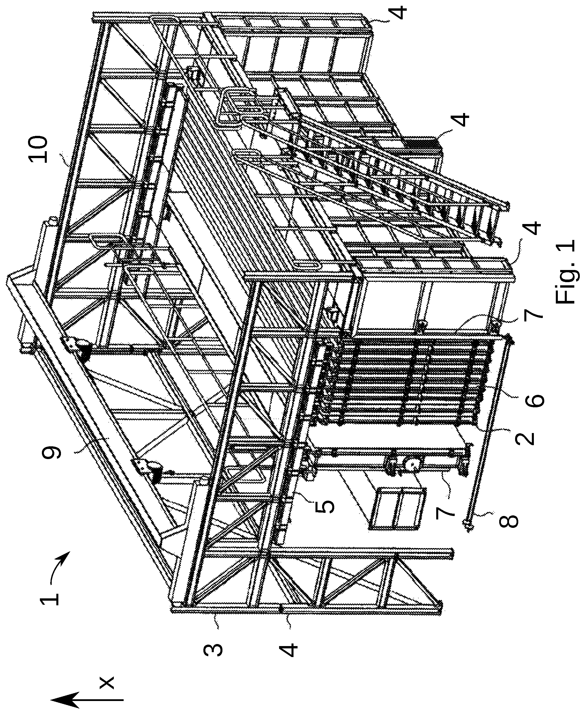 Patent US12318963 Figure 1 – Formwork device