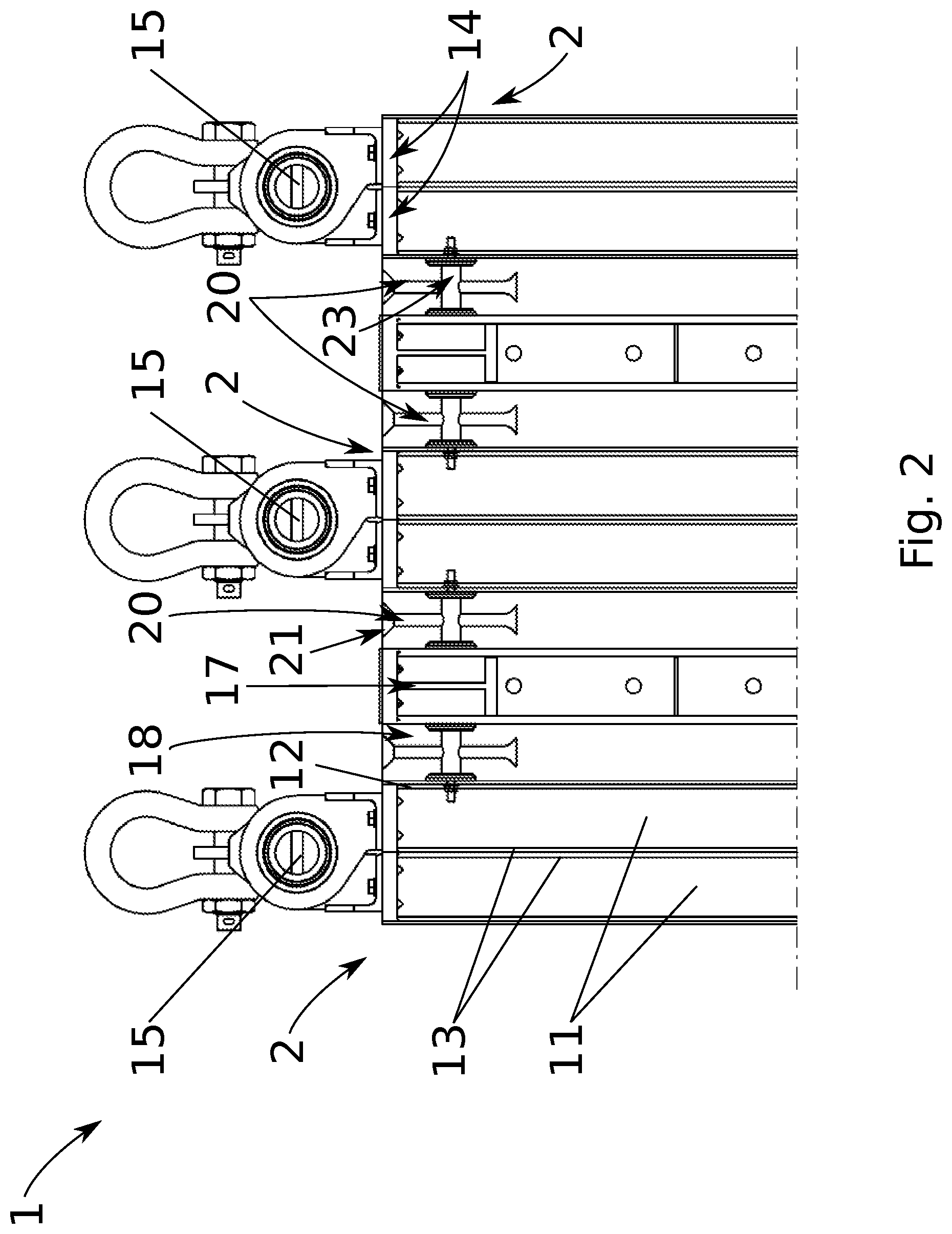 Patent US12318963 Figure 2 – Formwork device
