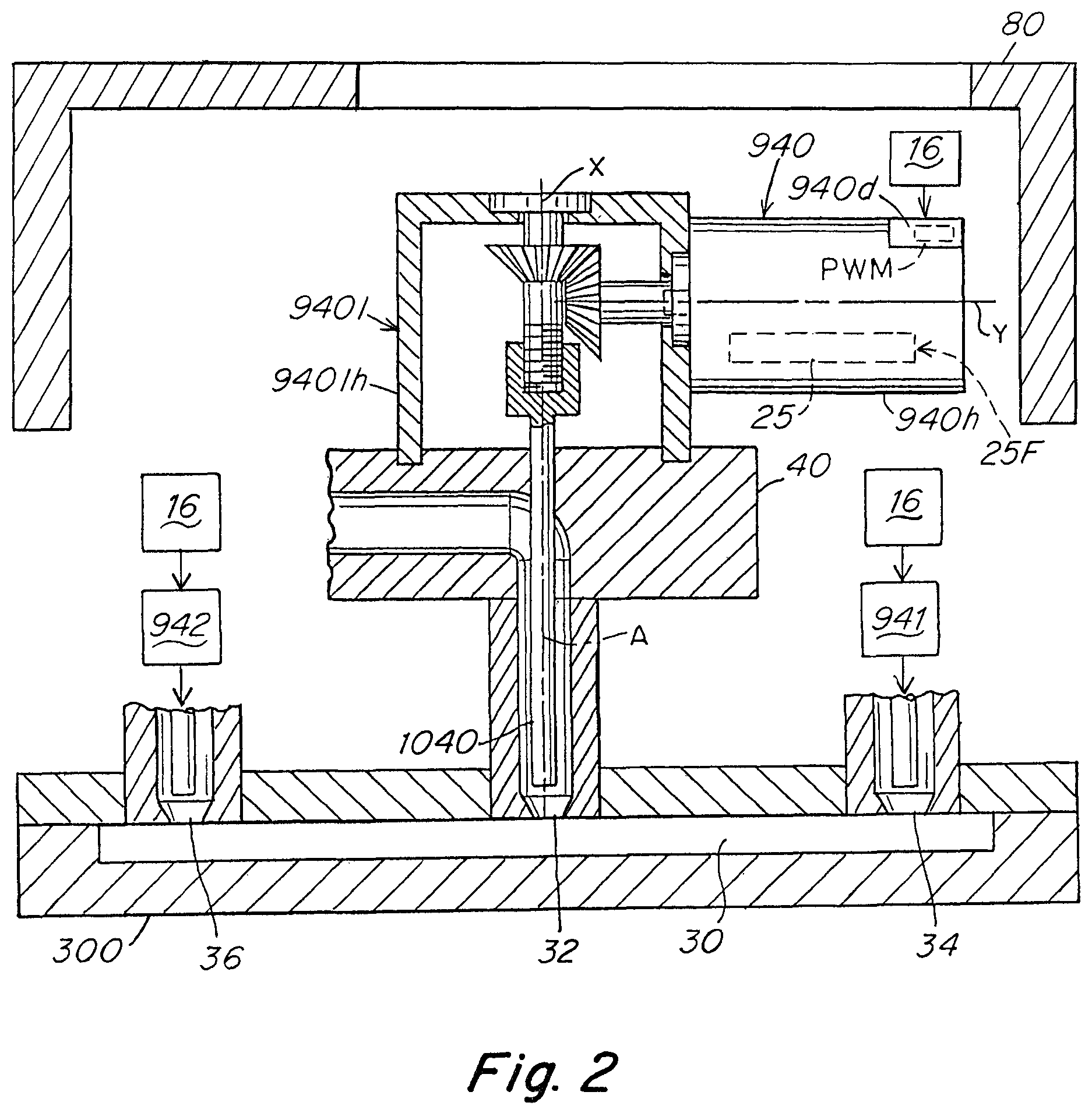 Patent US12318983 Figure 4 – Injection molding apparatus with cooled integrated actuator electronic drive