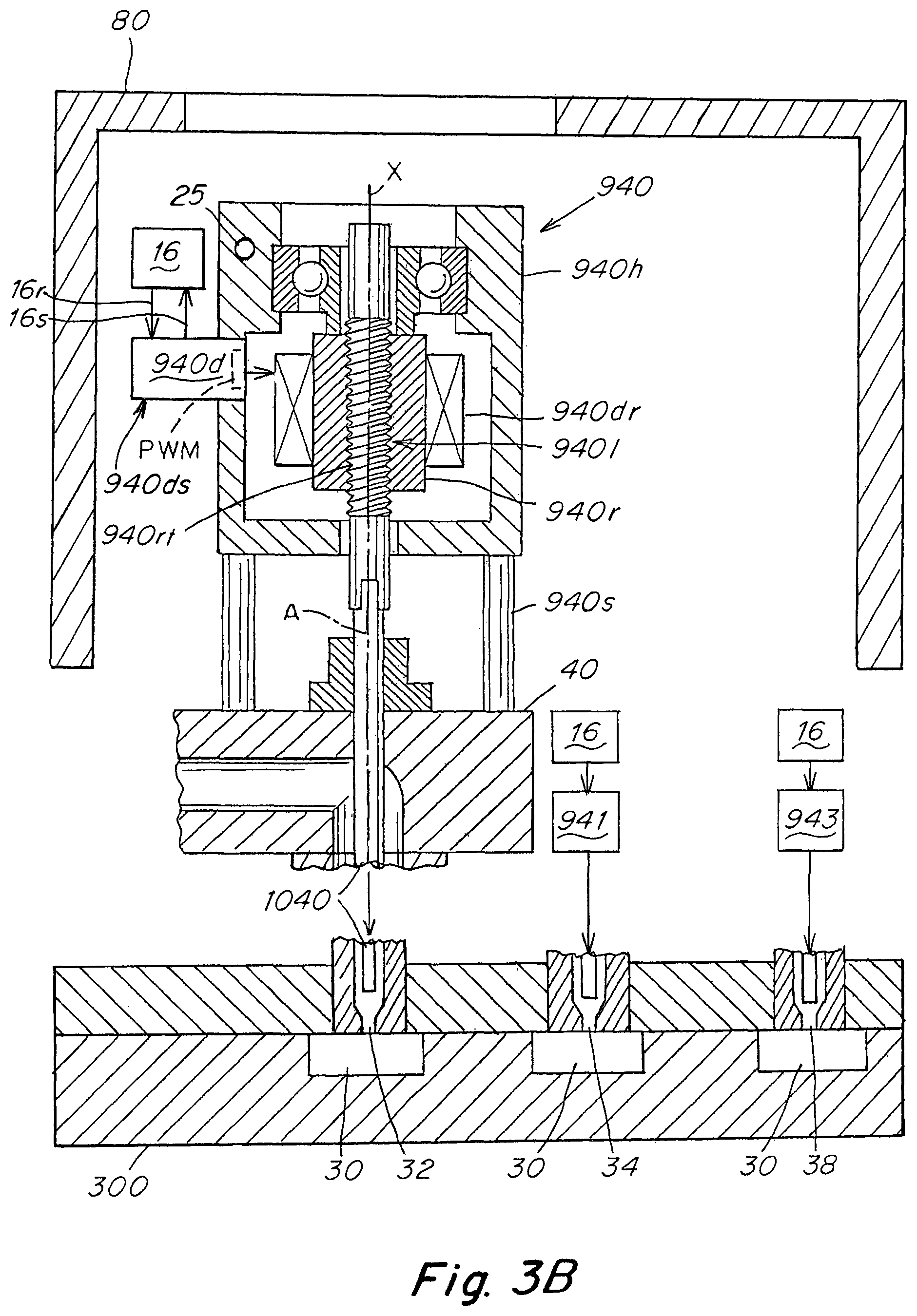 Patent US12318983 Figure 15 – Injection molding apparatus with cooled integrated actuator electronic drive