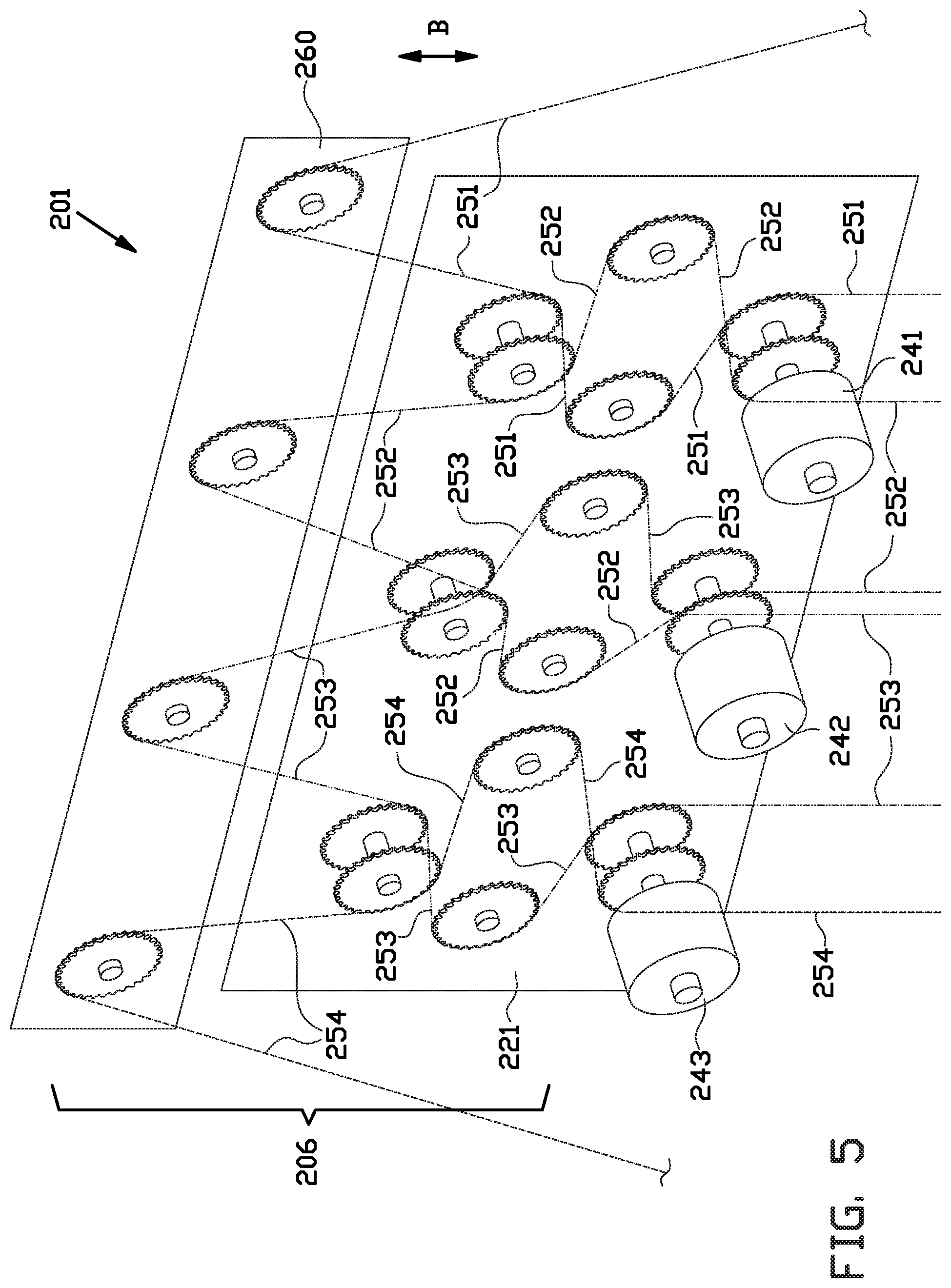 Patent US12318986 Figure 6 – Festooner and method for buffering a strip