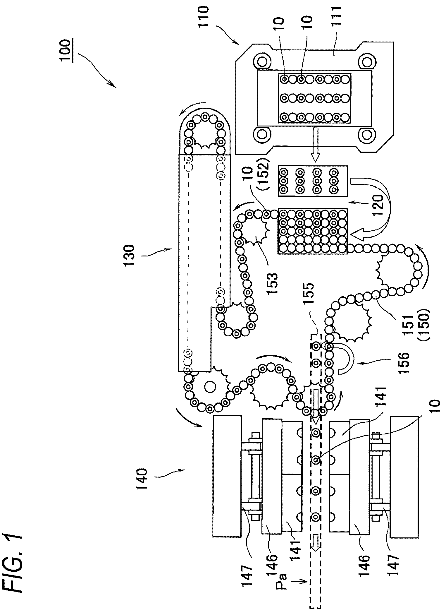 Patent US12318990 Figure 1 – Resin container manufacturing device and manufacturing method