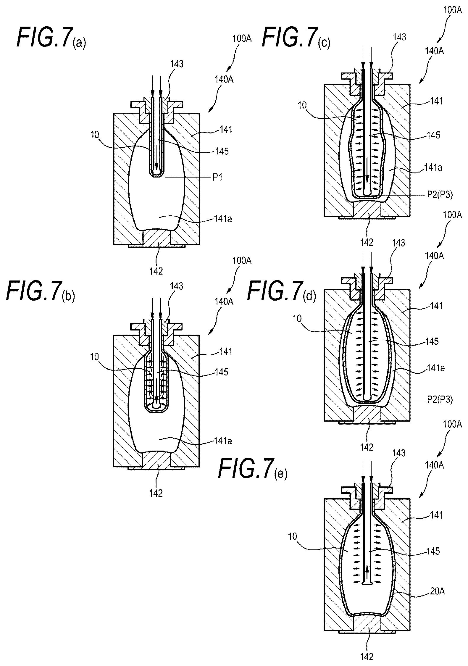 Patent US12318990 Figure 7 – Resin container manufacturing device and manufacturing method